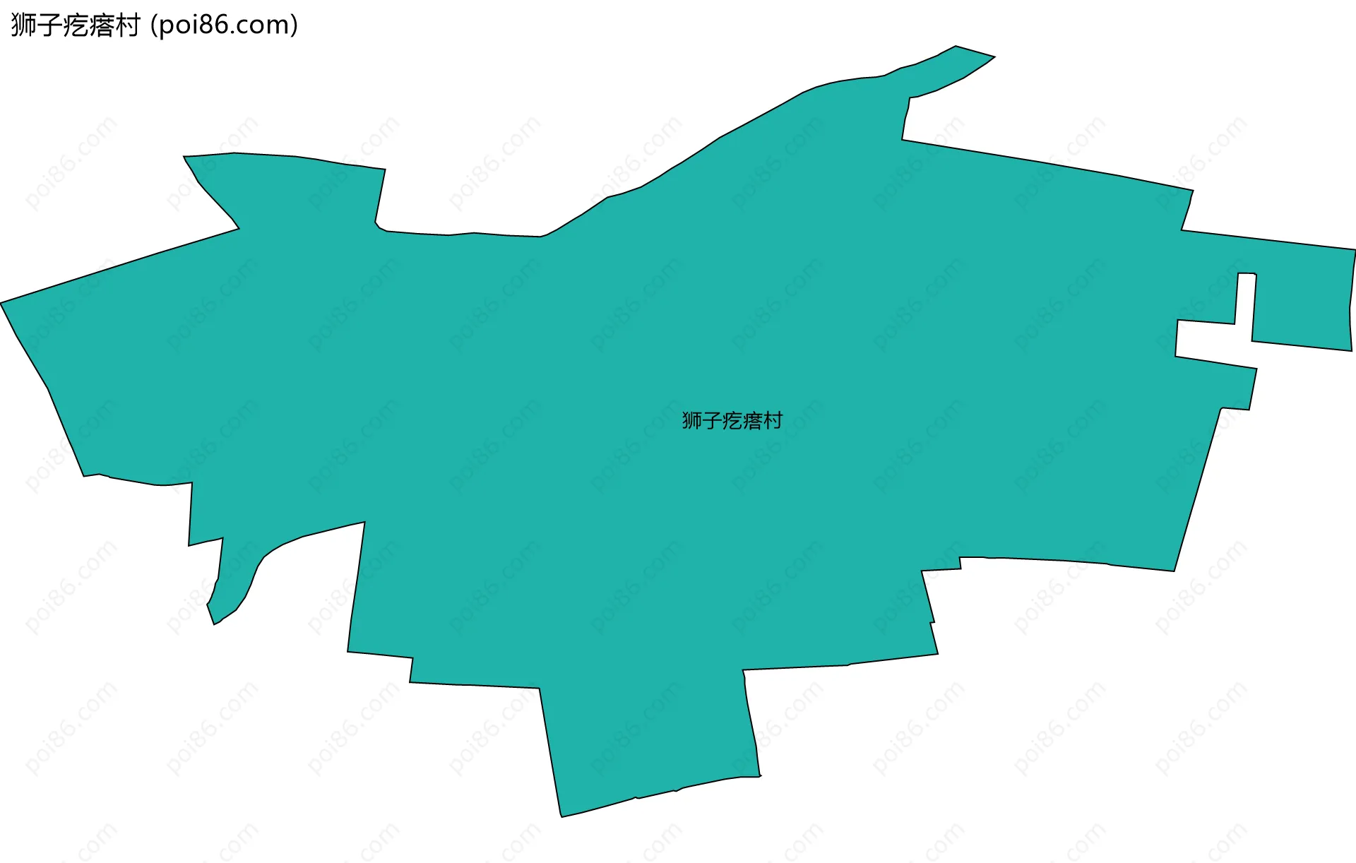 狮子疙瘩村边界地图