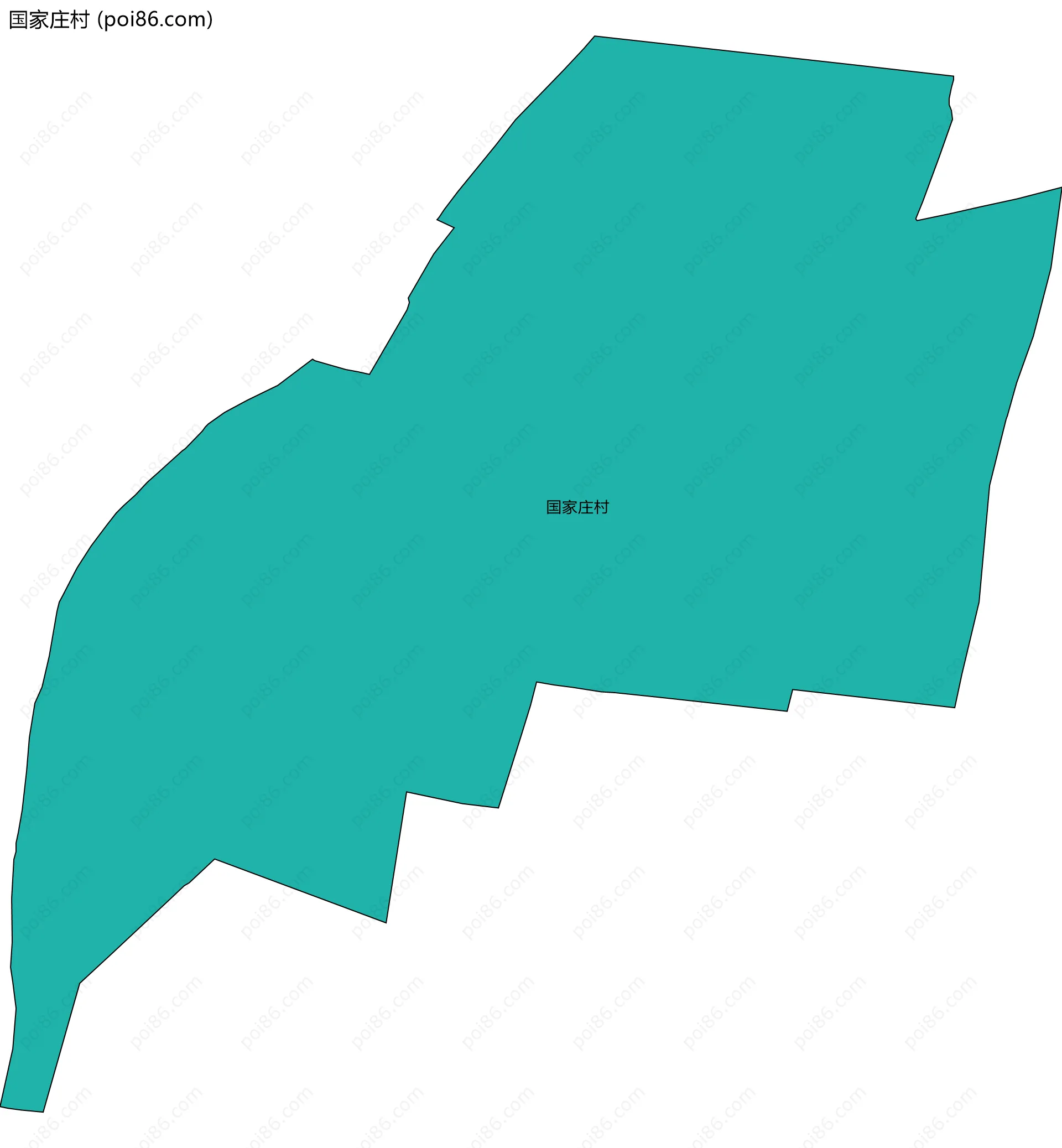 国家庄村边界地图