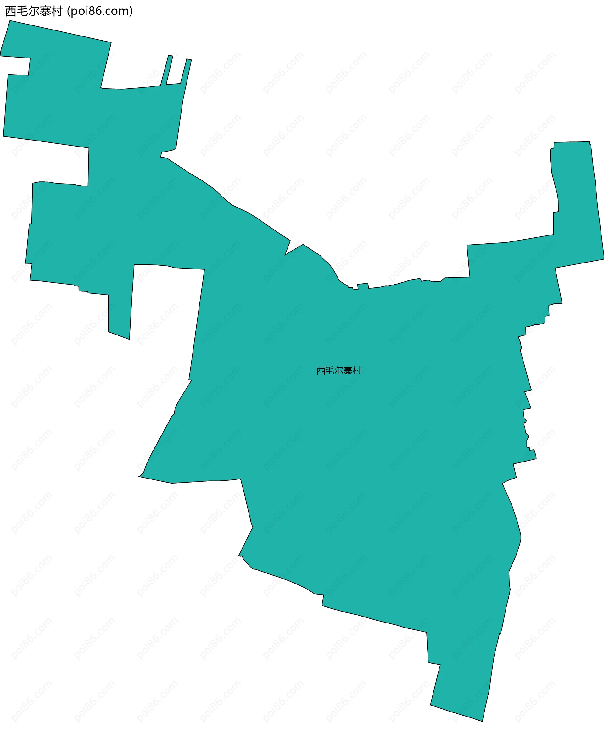 西毛尔寨村边界地图