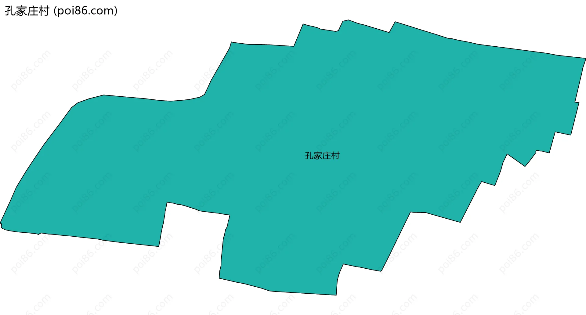 孔家庄村边界地图