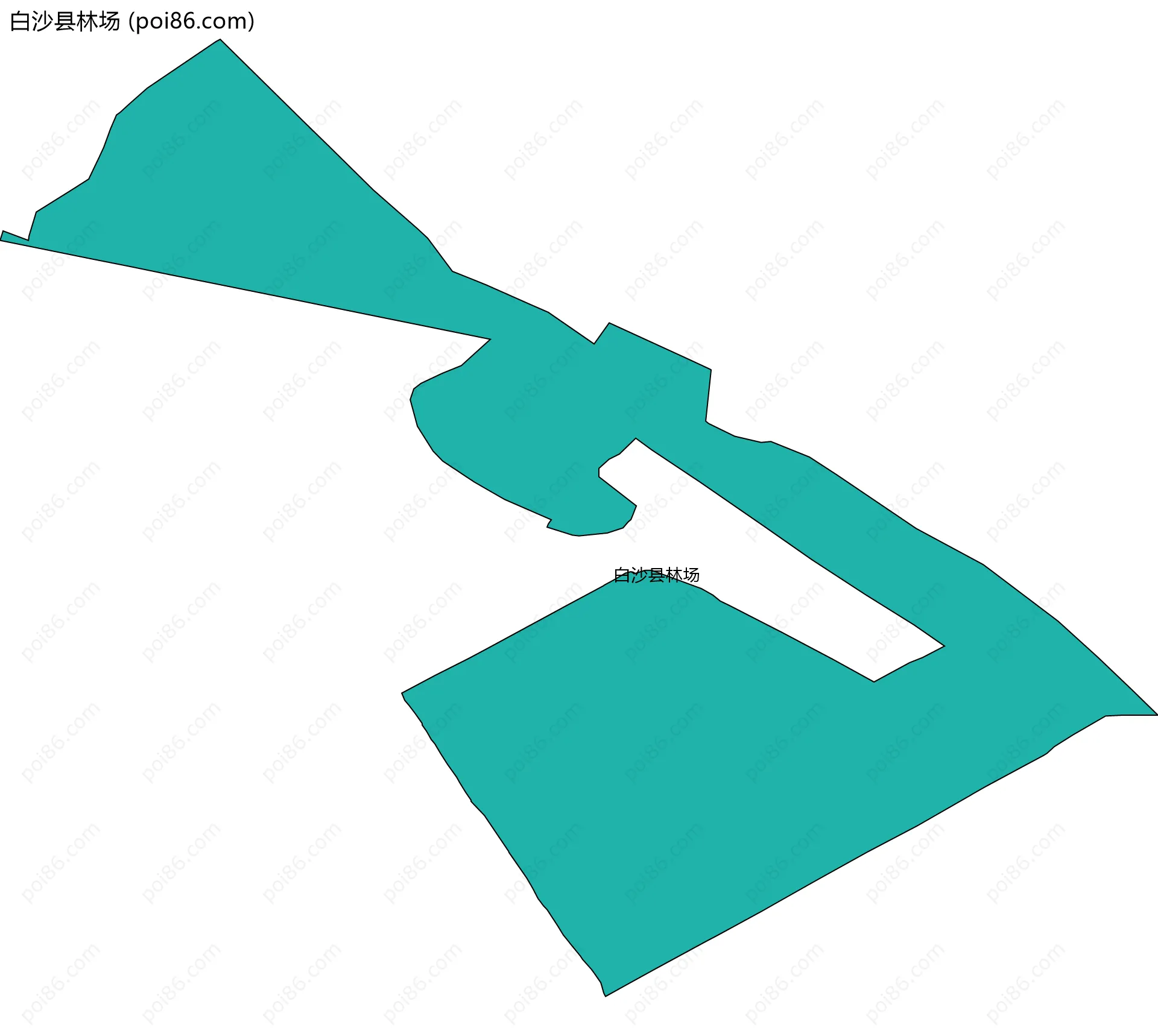 白沙县林场边界地图