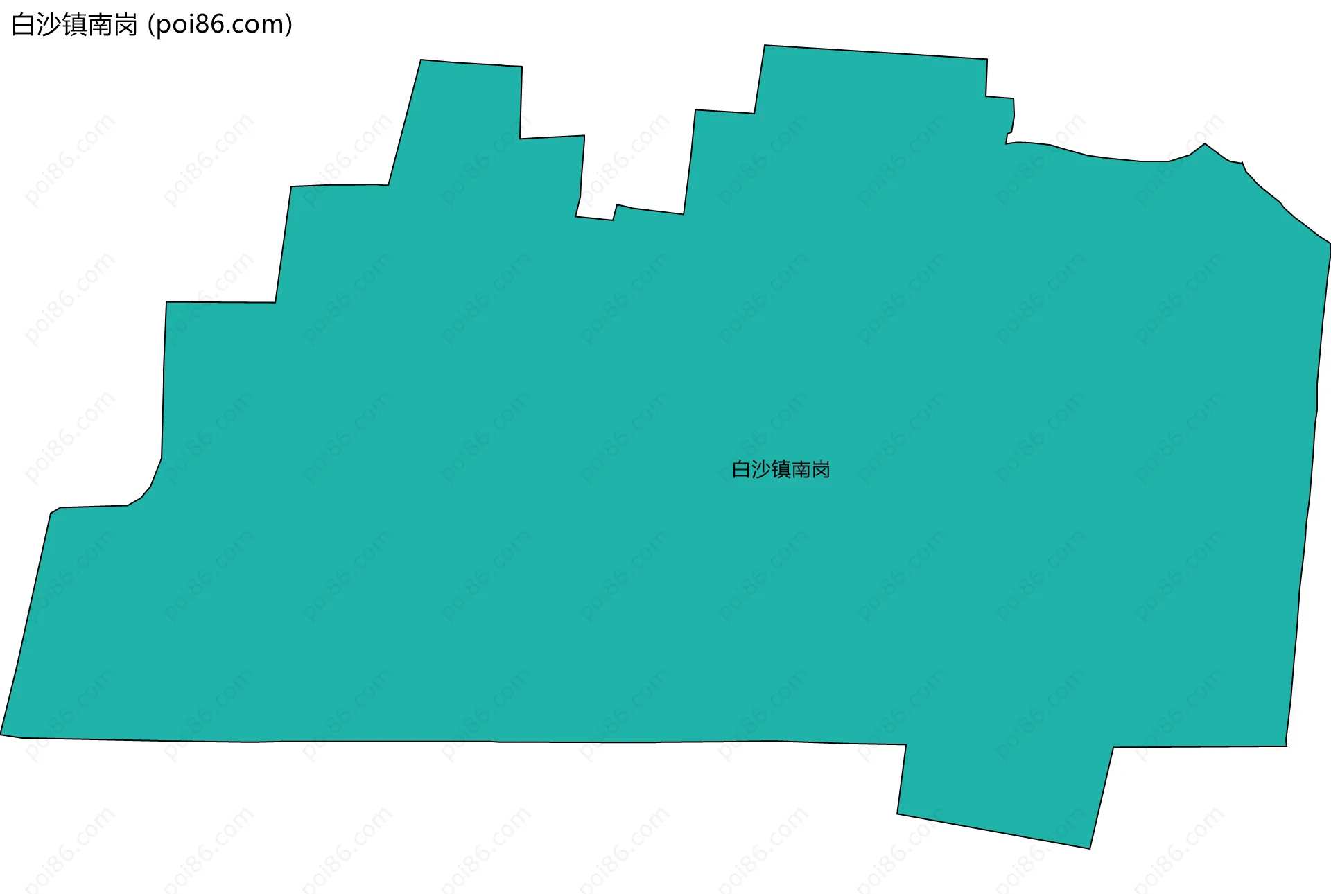 白沙镇南岗边界地图