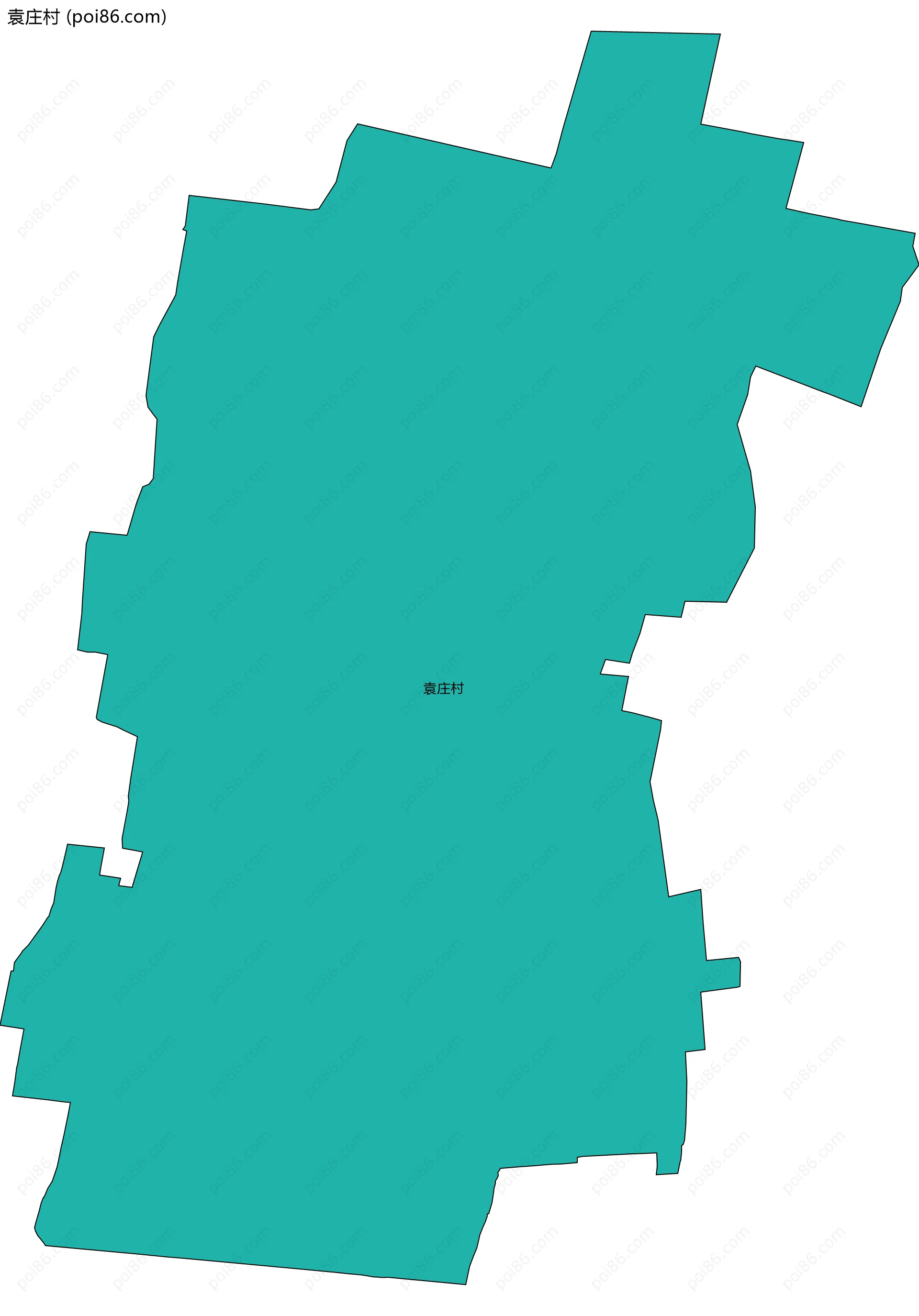 袁庄村边界地图