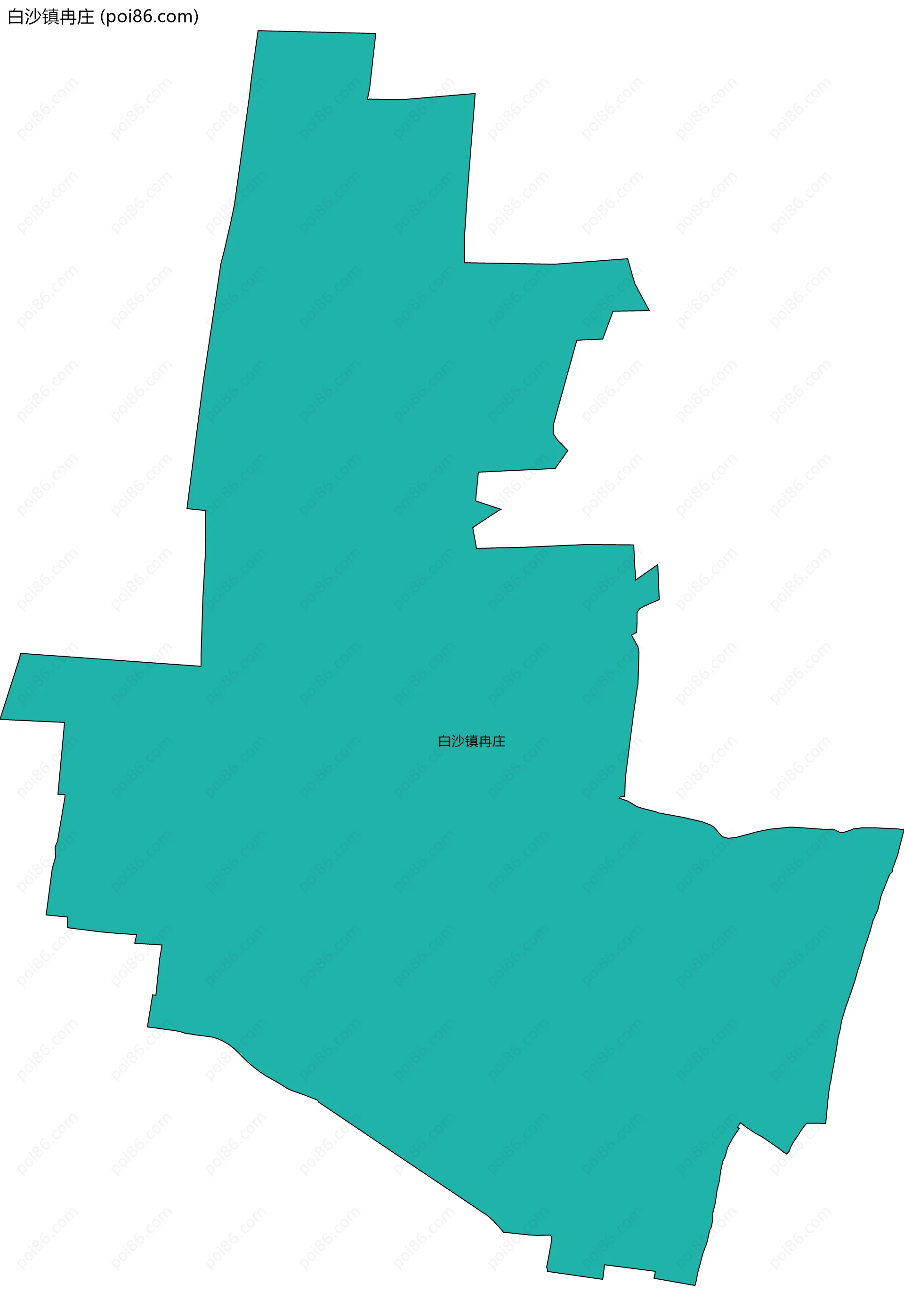 白沙镇冉庄边界地图