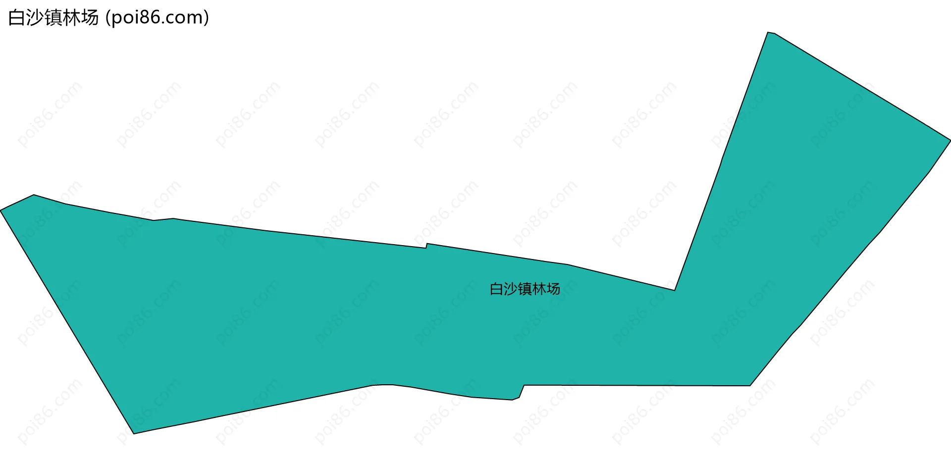 白沙镇林场边界地图
