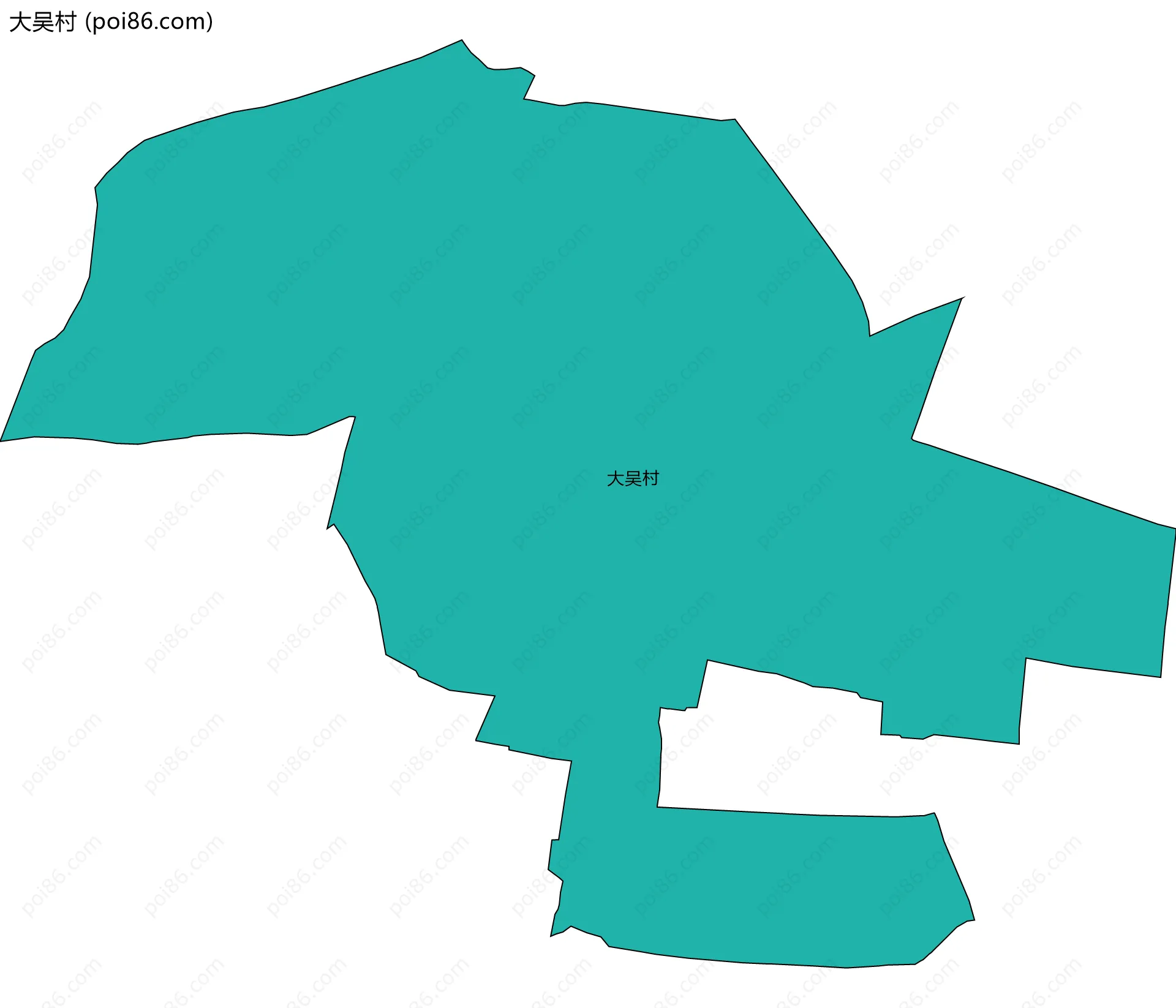 大吴村边界地图