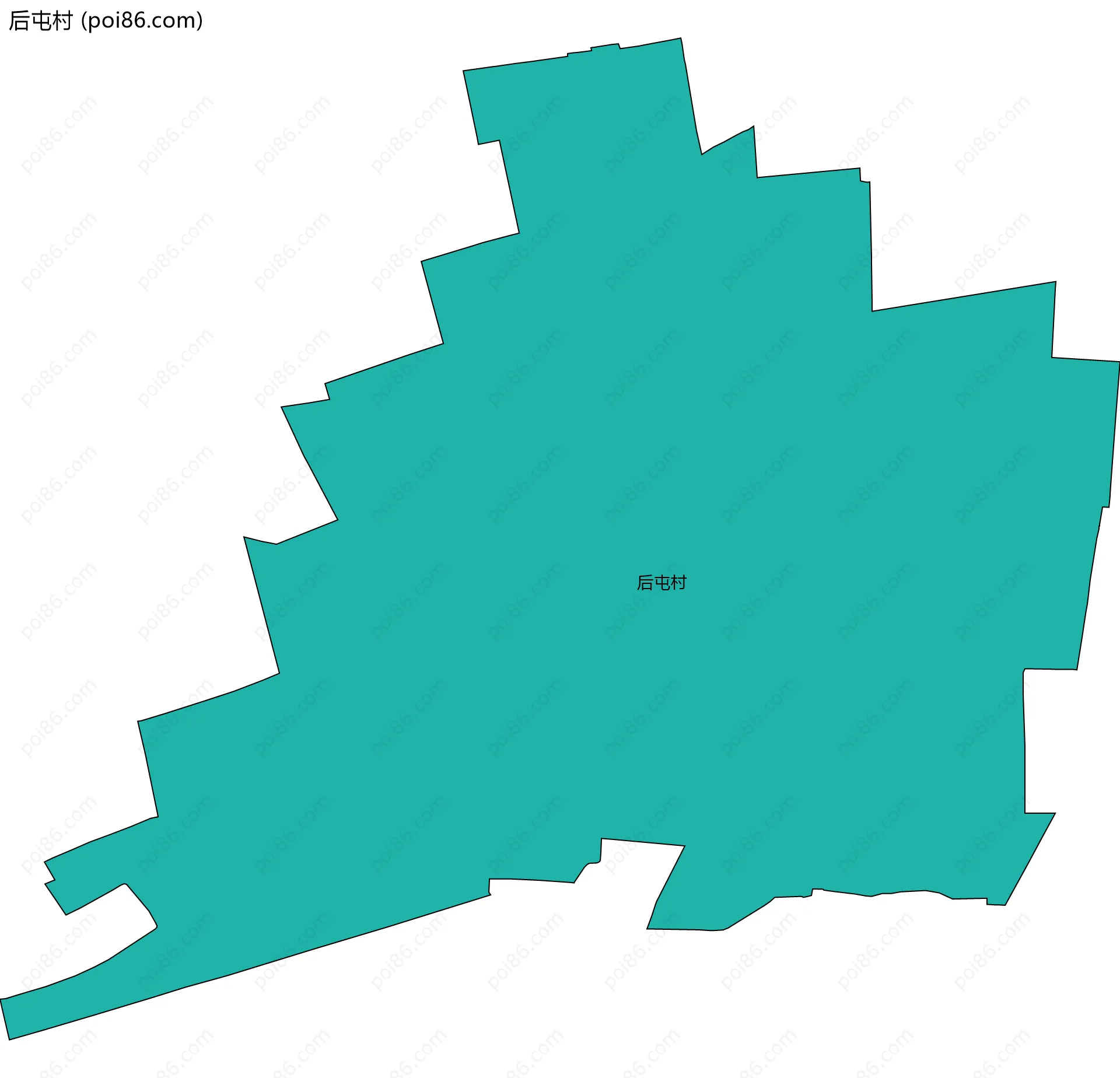 后屯村边界地图