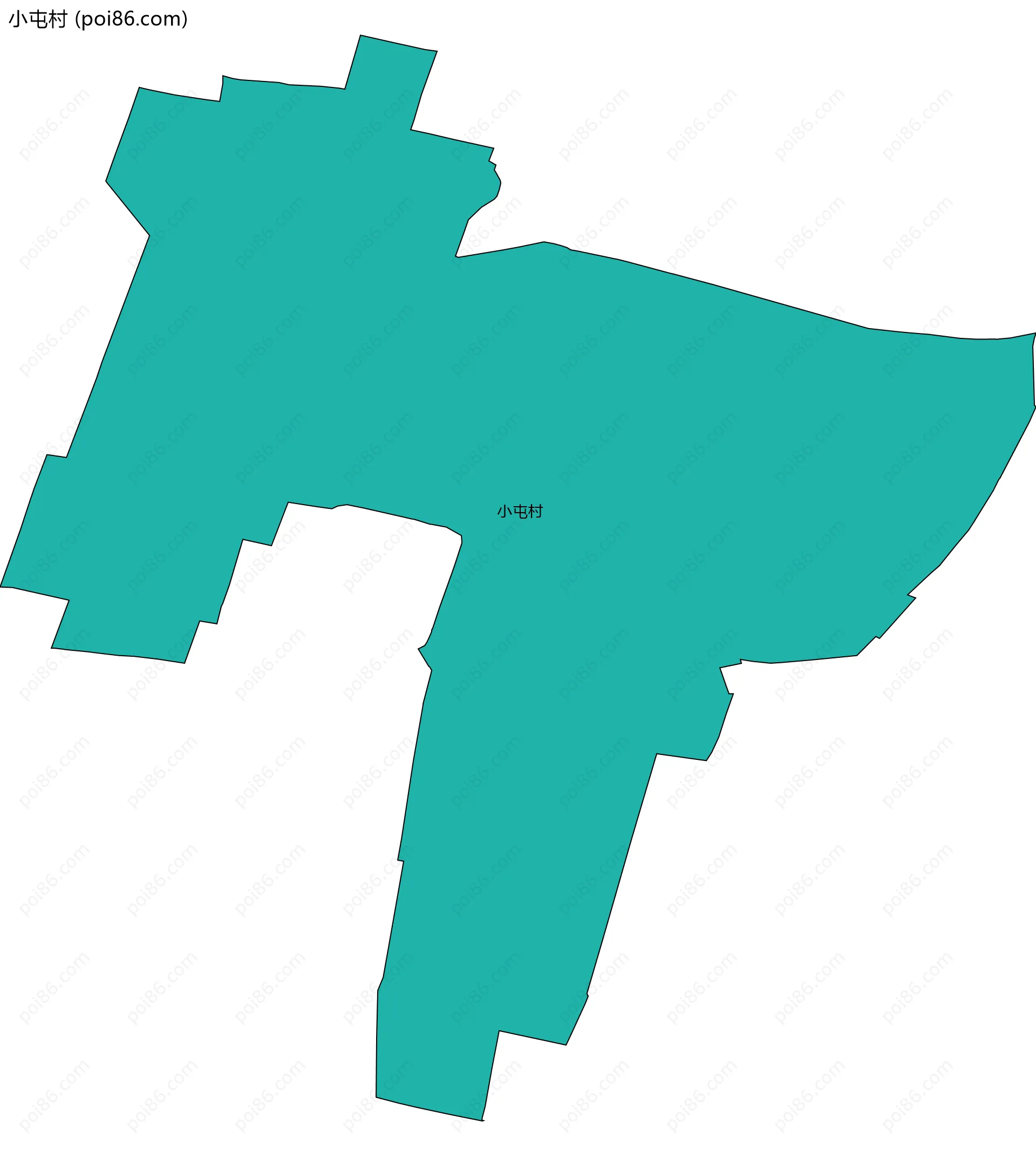 小屯村边界地图