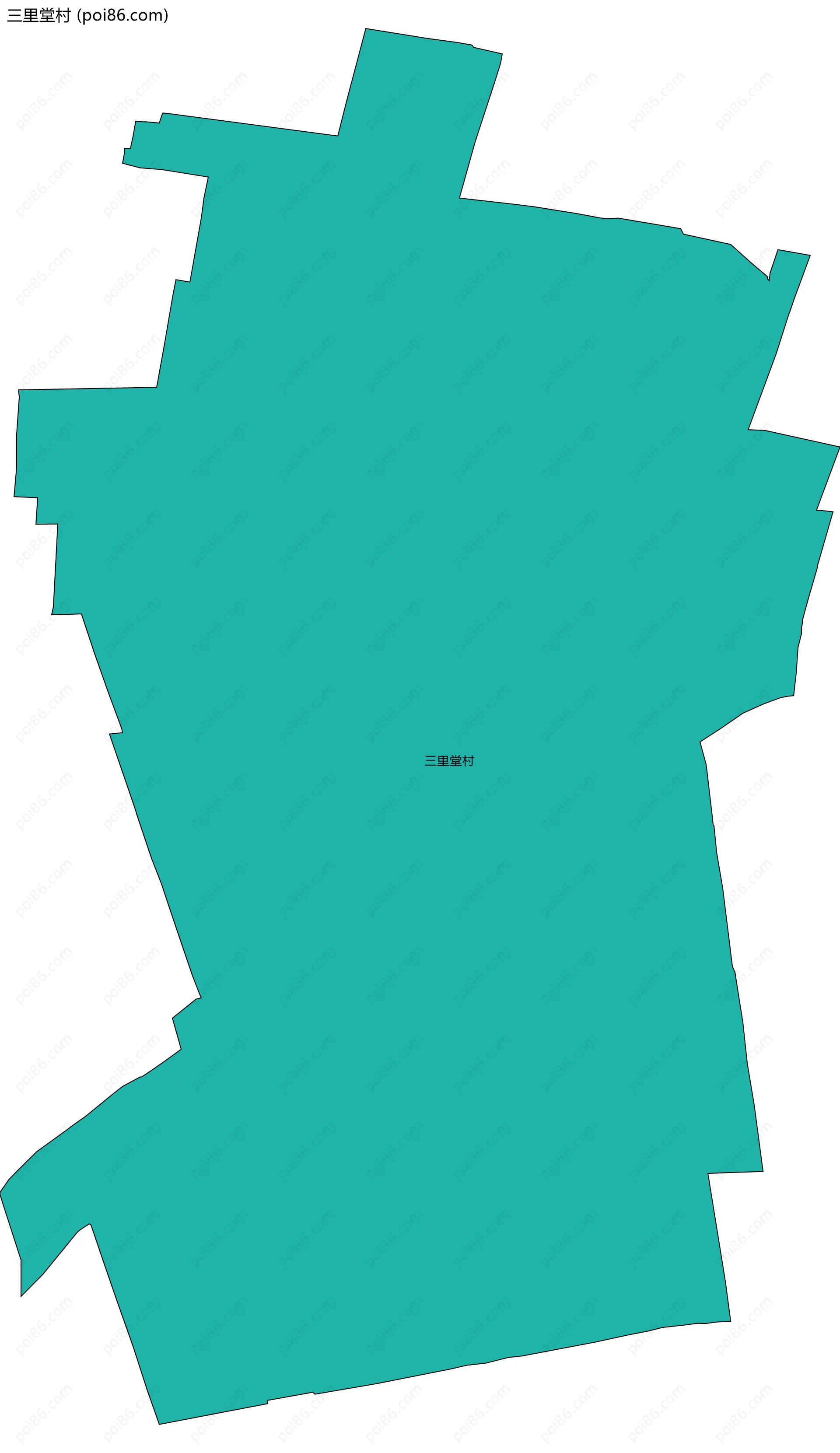 三里堂村边界地图