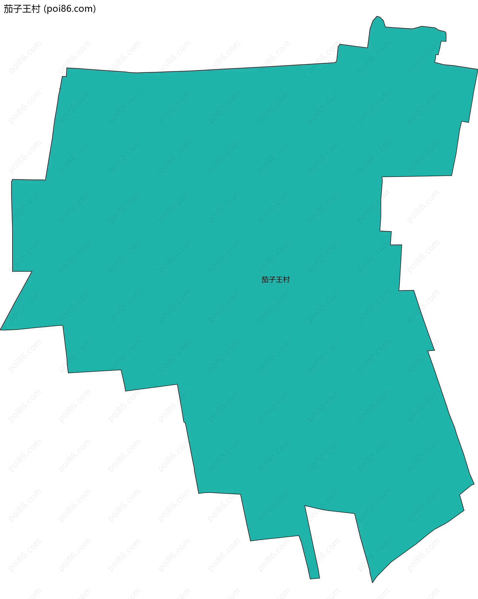 茄子王村边界地图