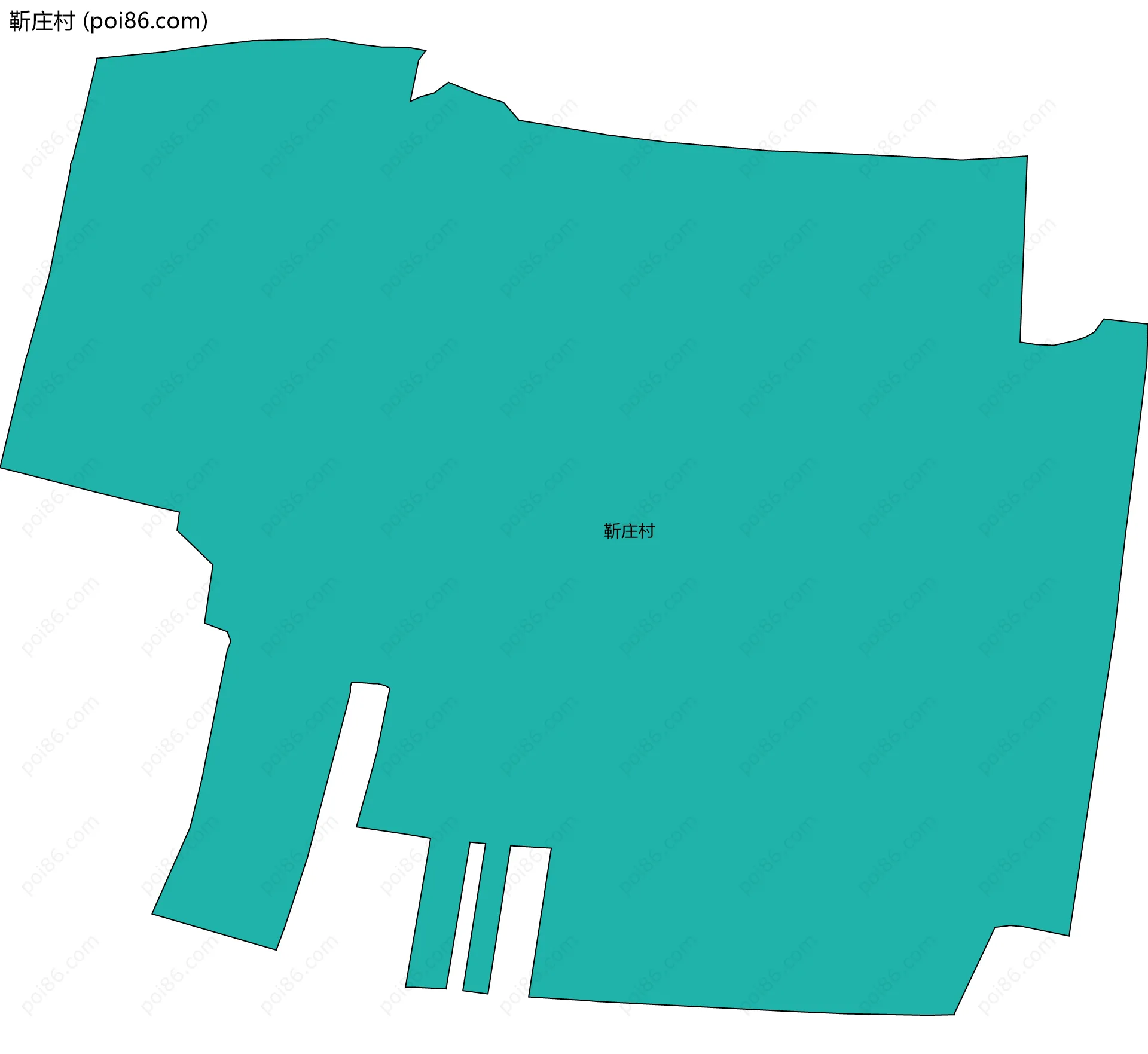 靳庄村边界地图