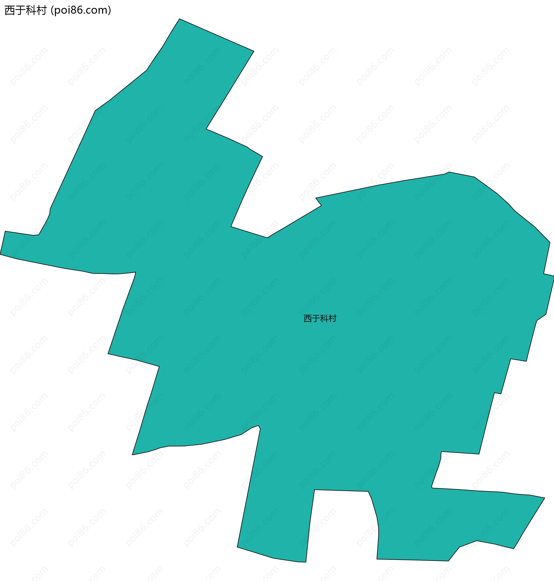 西于科村边界地图