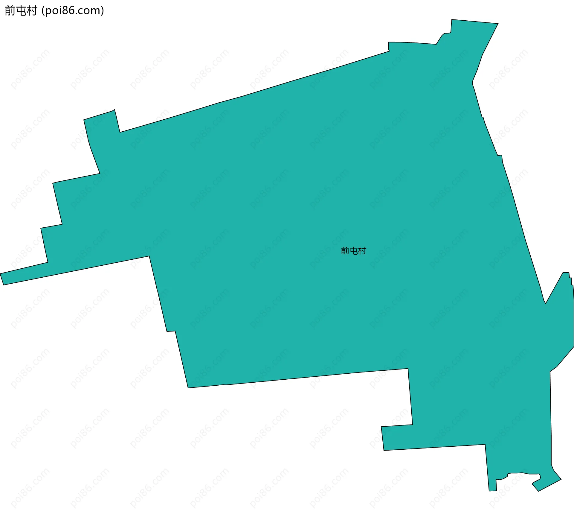 前屯村边界地图