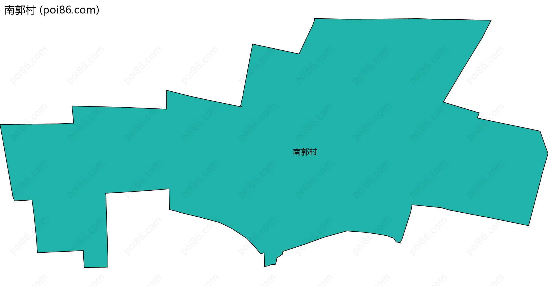 南郭村边界地图