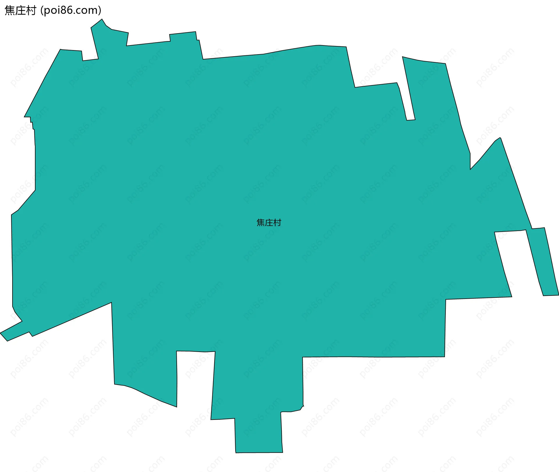 焦庄村边界地图