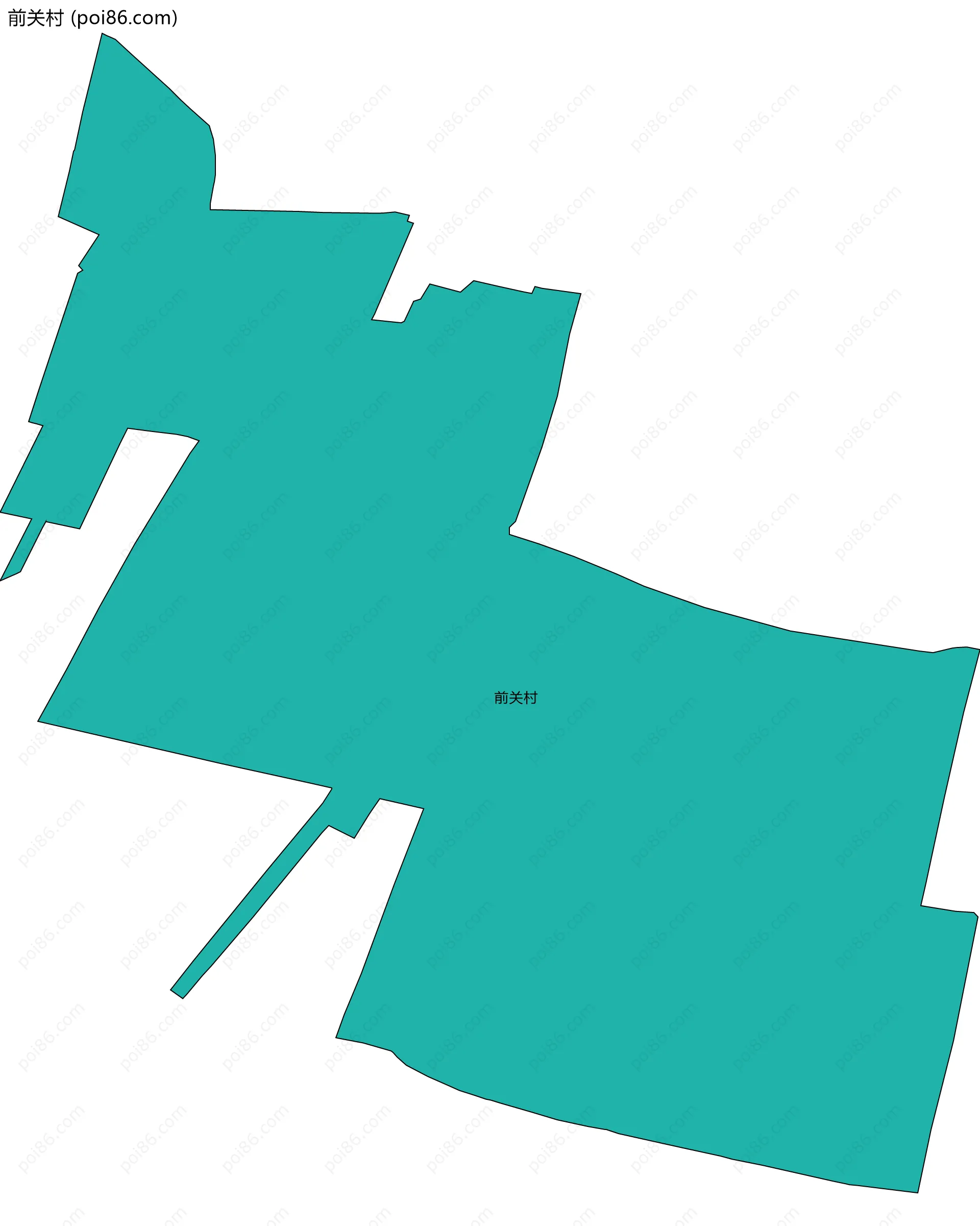 前关村边界地图