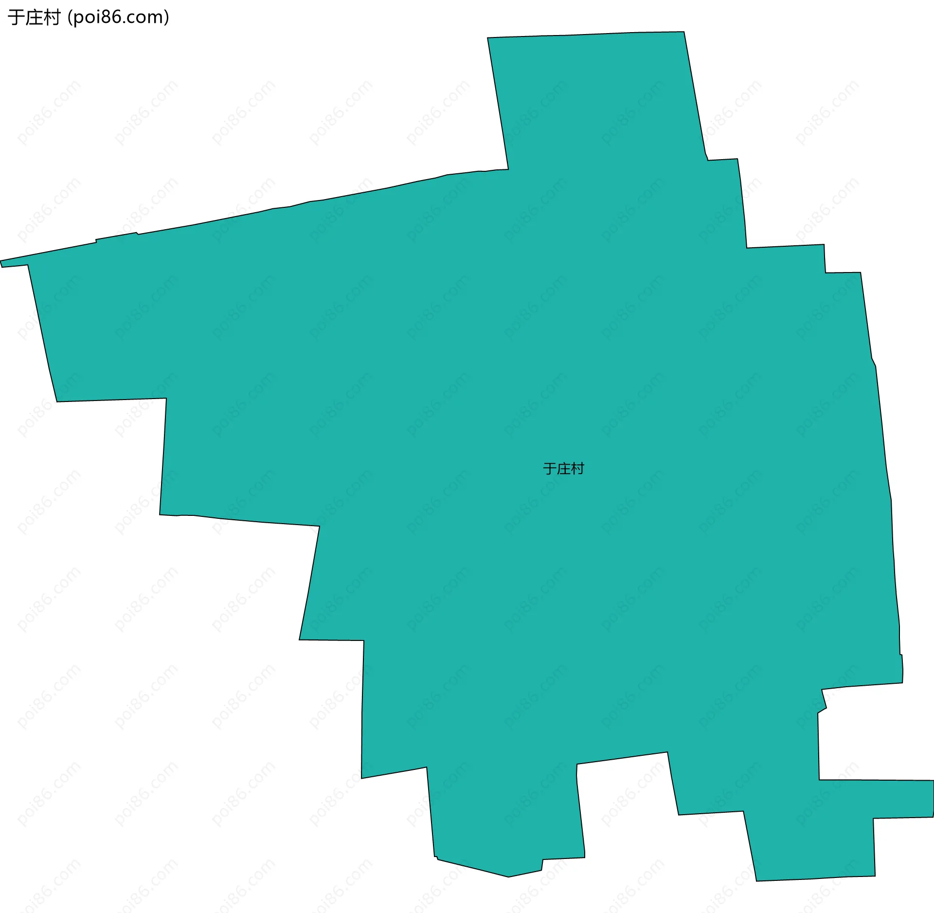于庄村边界地图