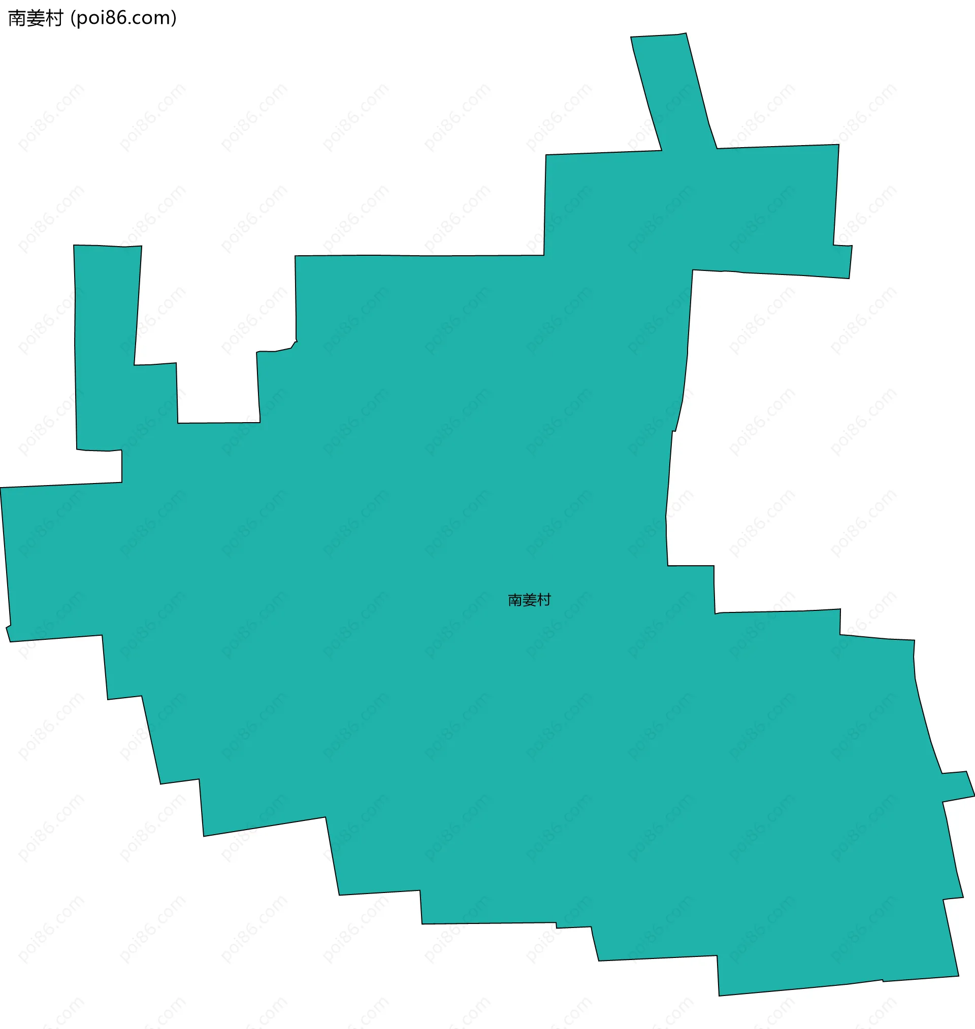 南姜村边界地图