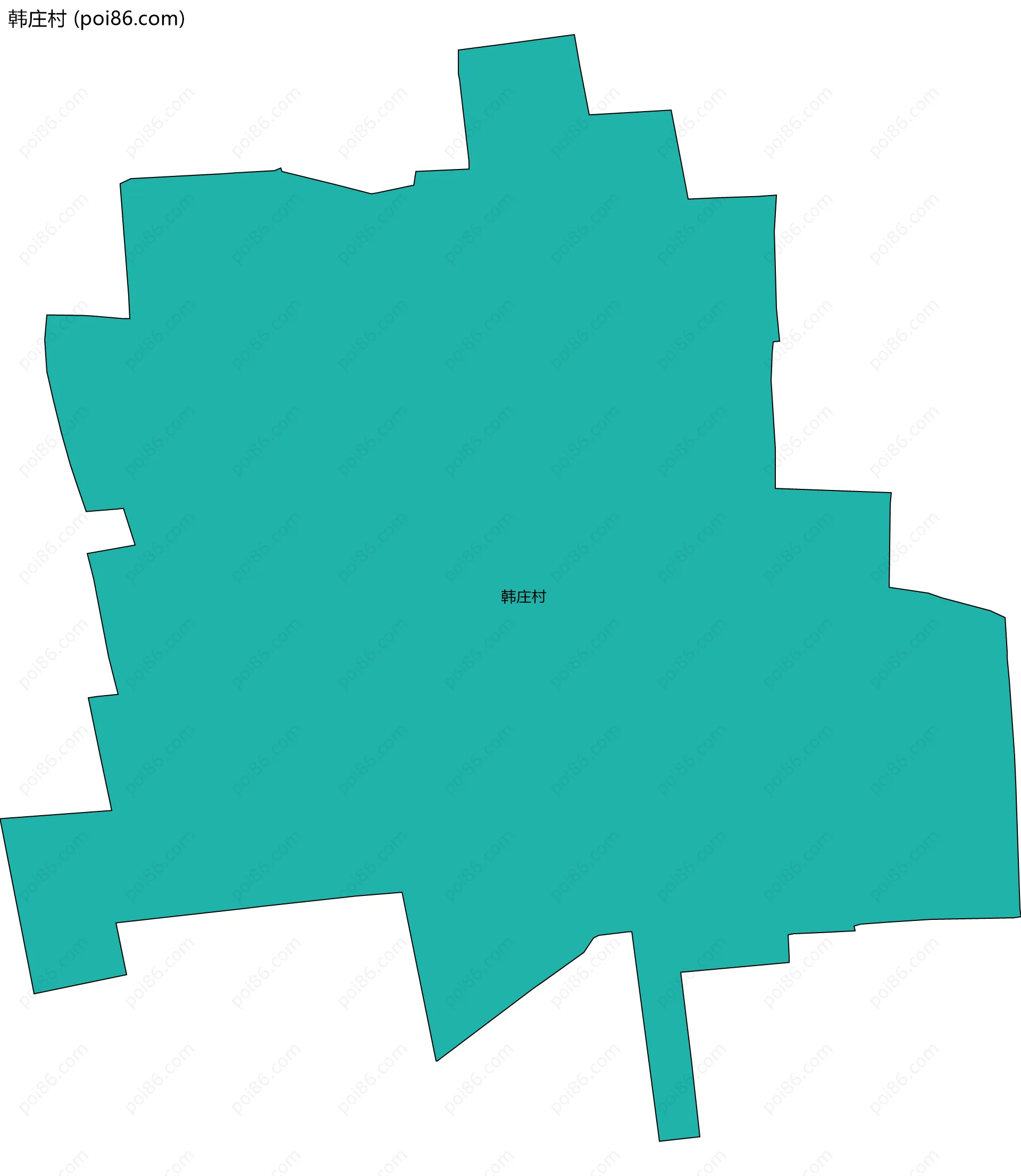 韩庄村边界地图