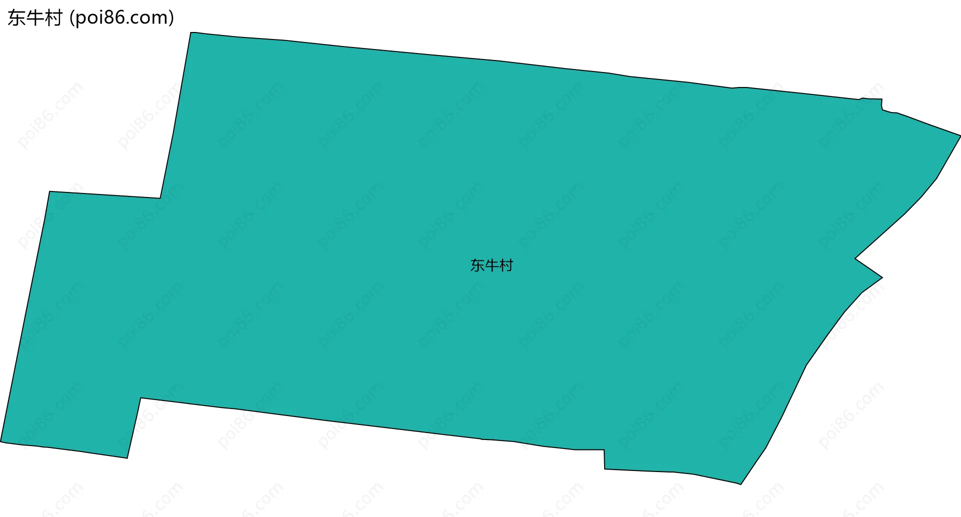 东牛村边界地图