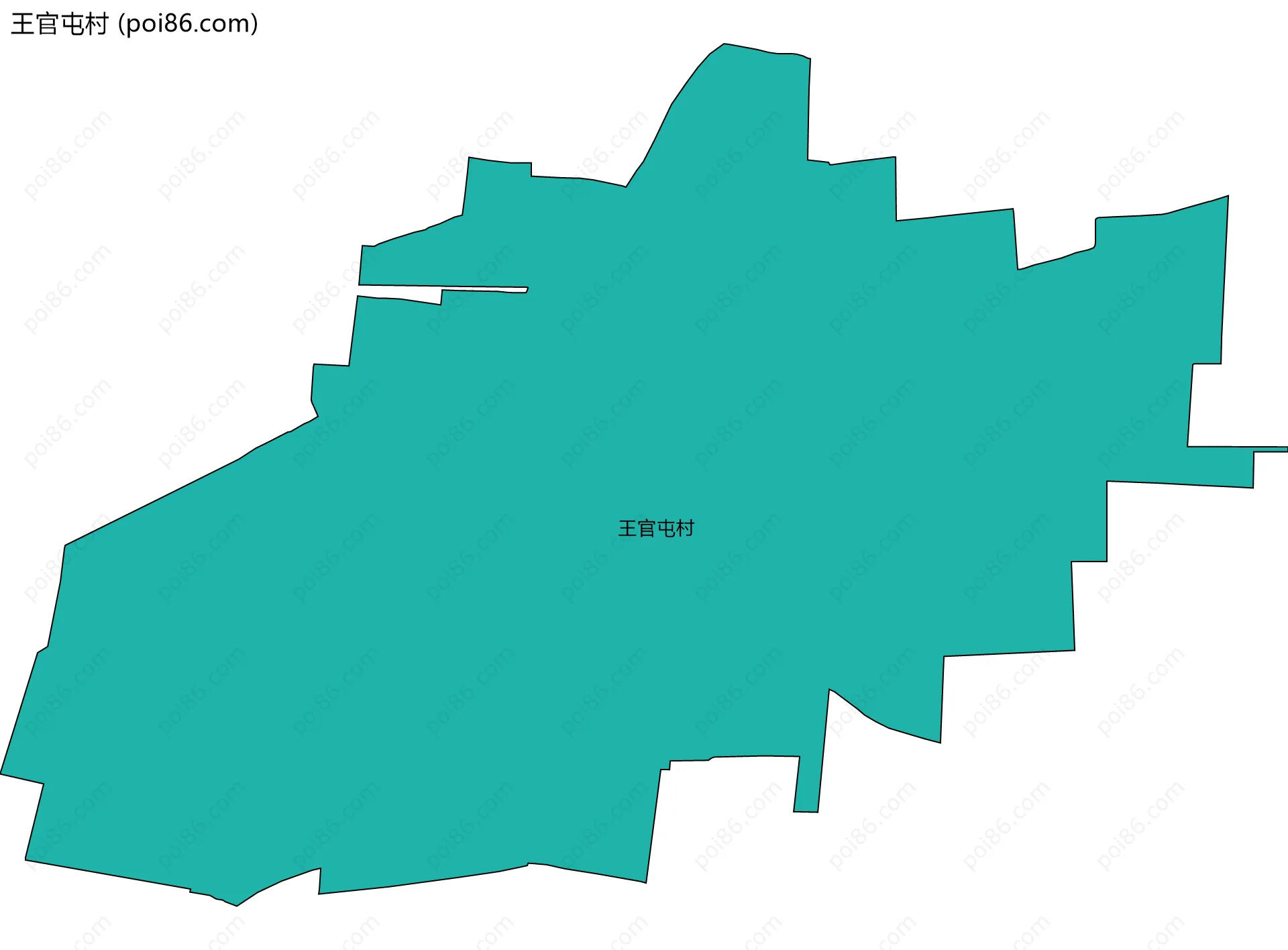 王官屯村边界地图