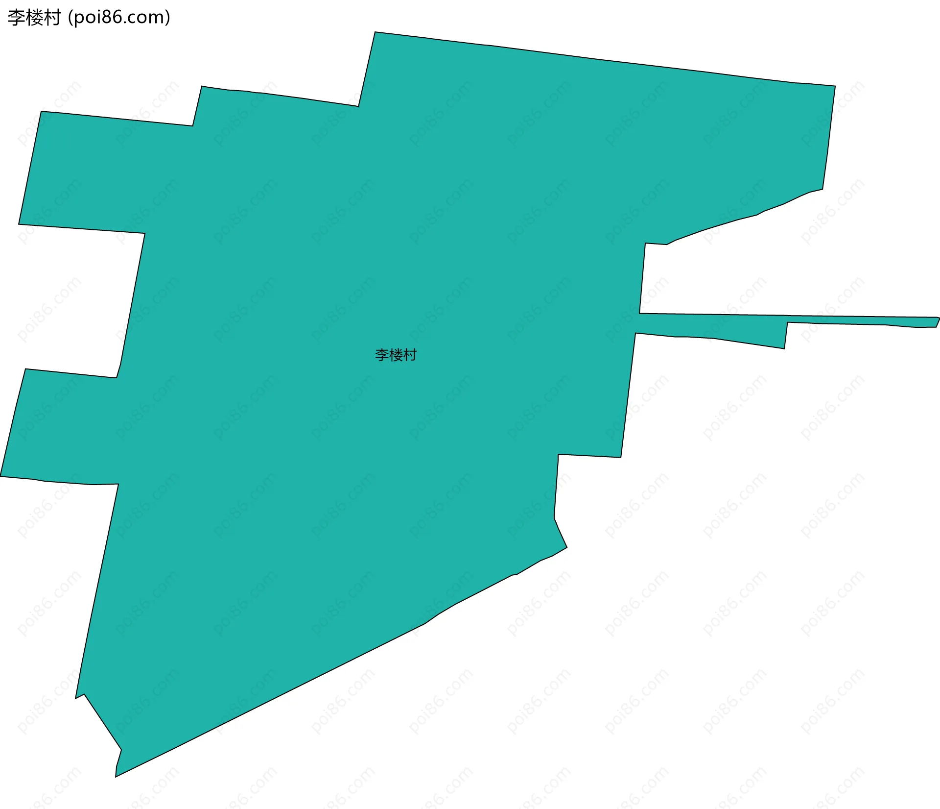 李楼村边界地图