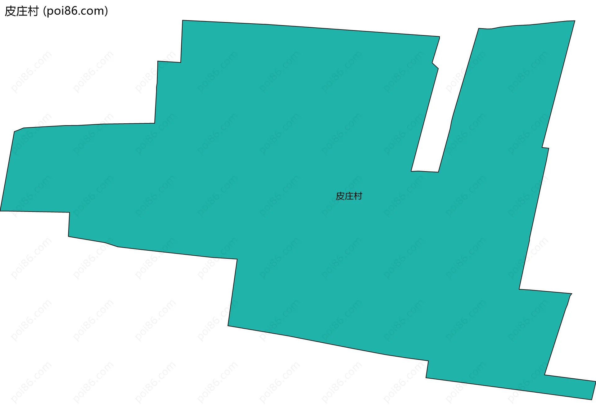 皮庄村边界地图
