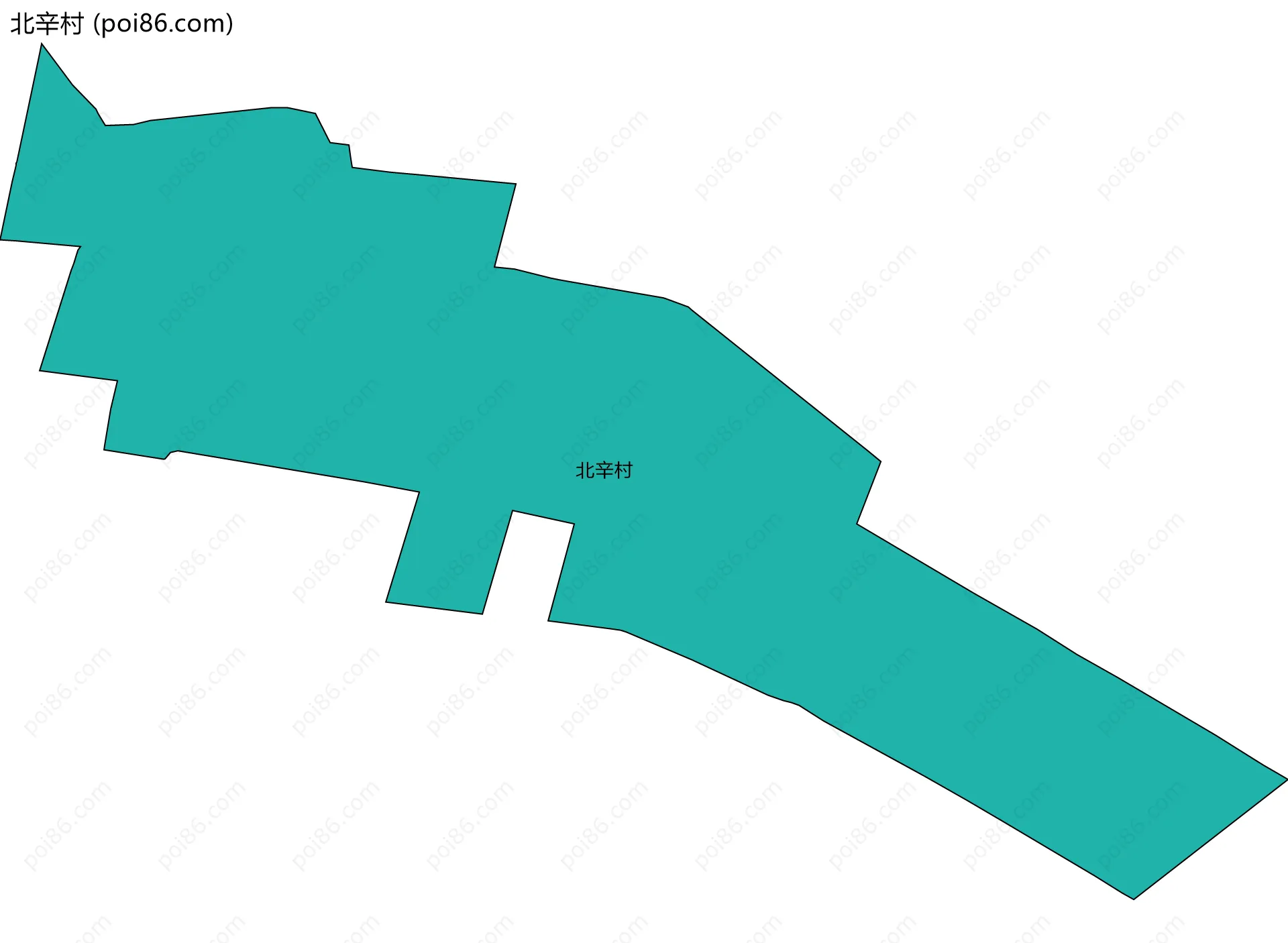 北辛村边界地图