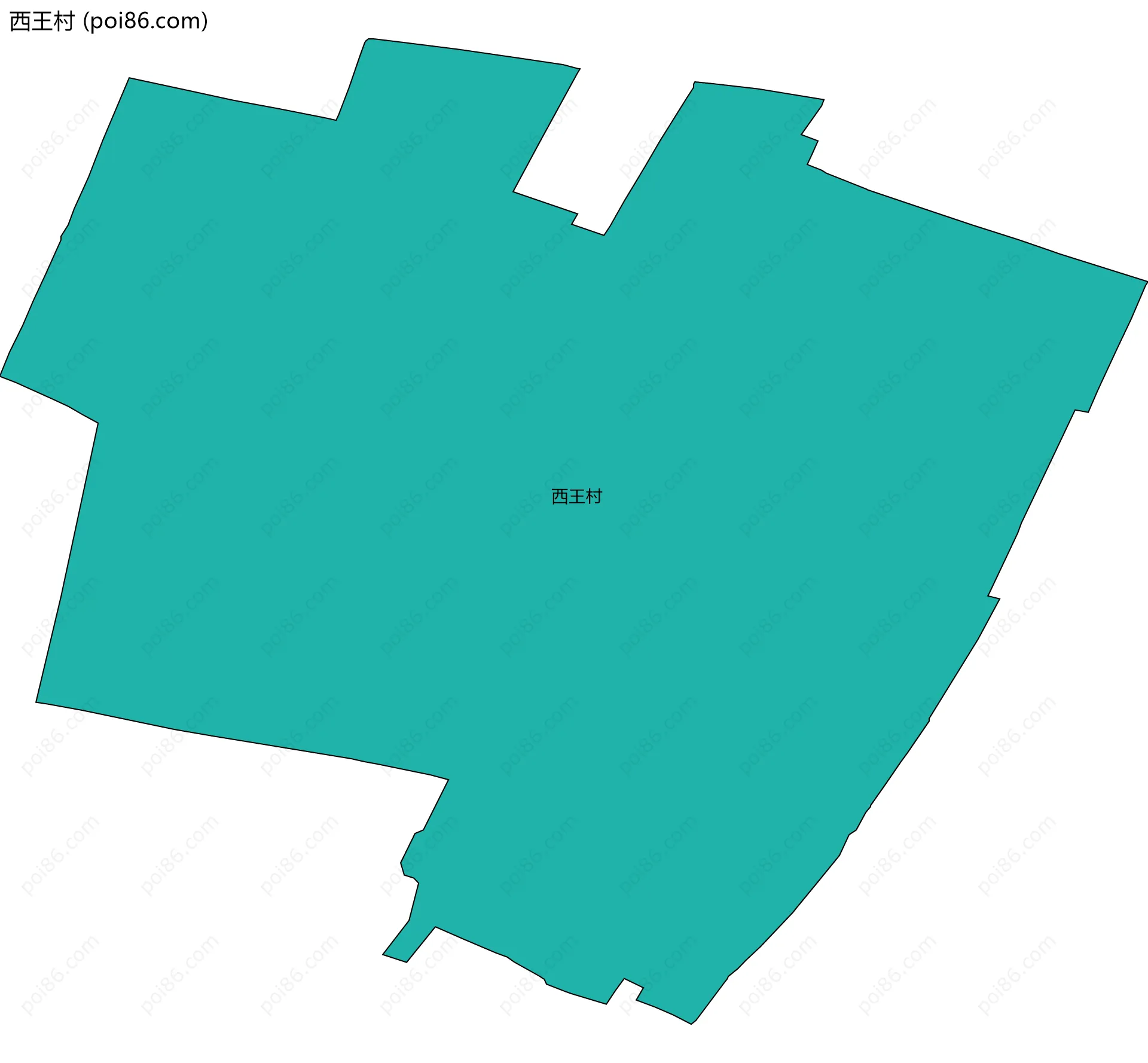 西王村边界地图