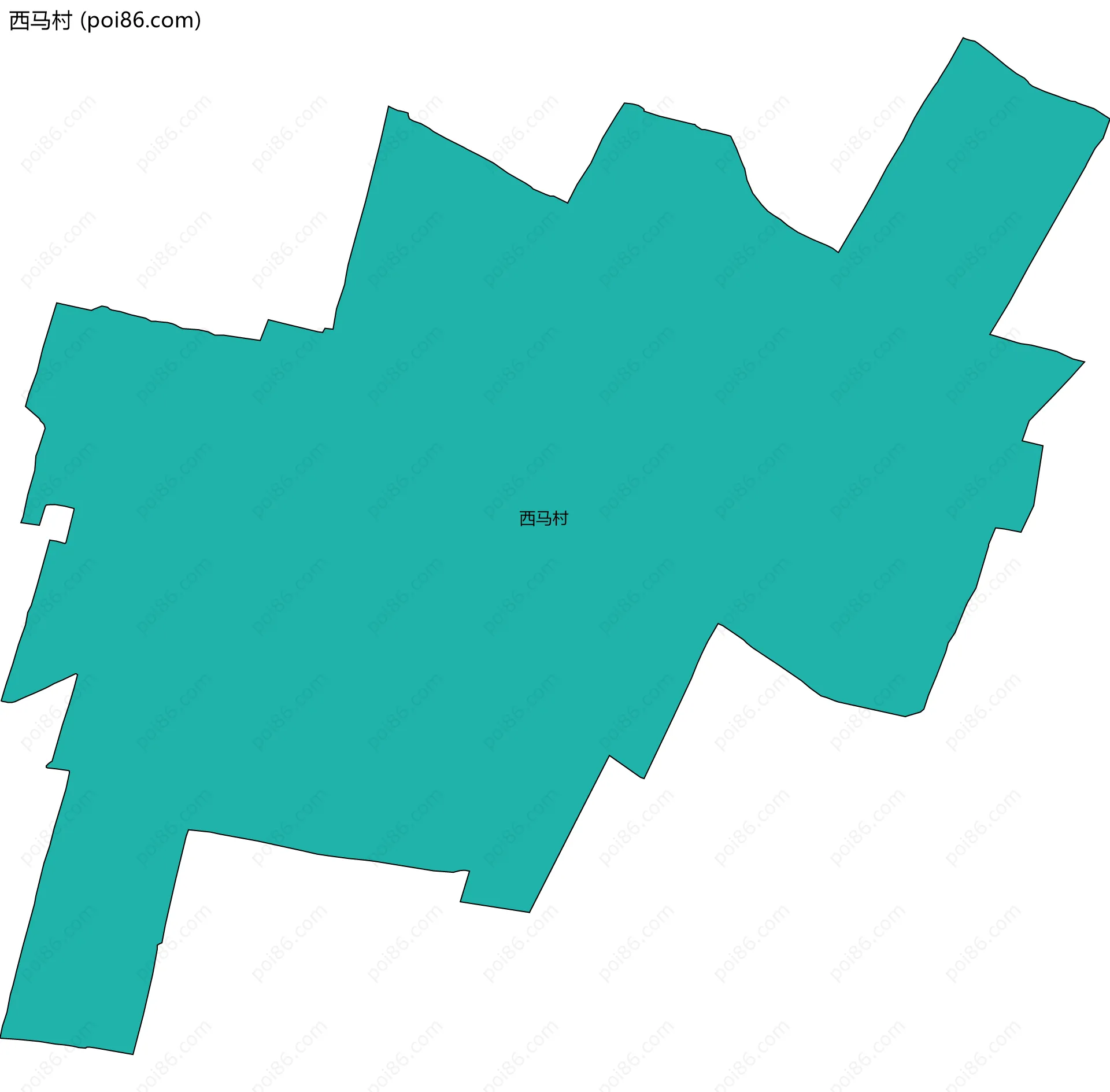 西马村边界地图