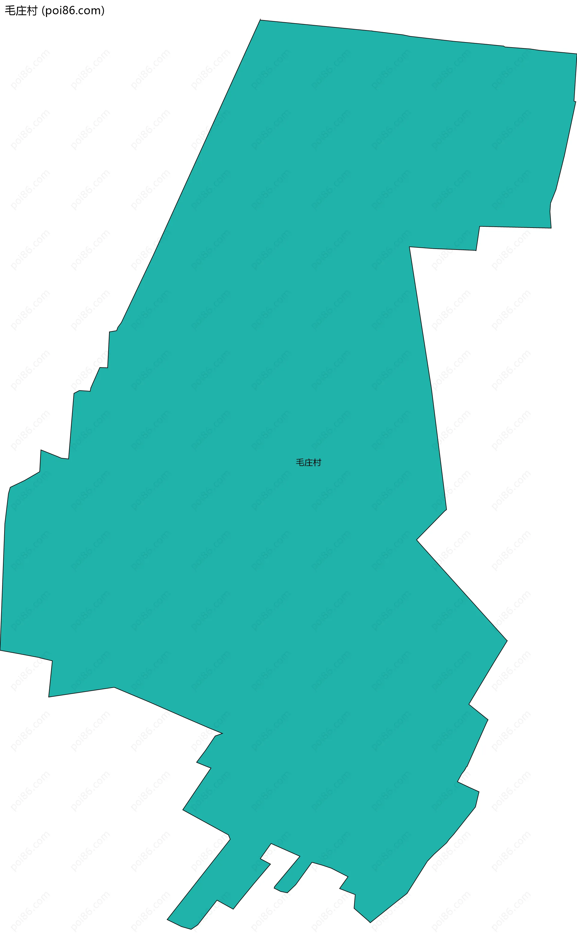 毛庄村边界地图
