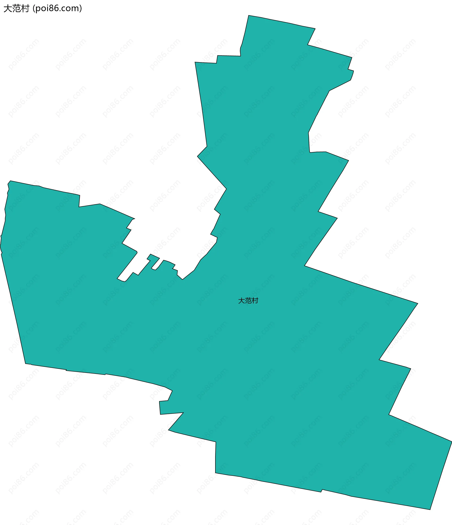 大范村边界地图