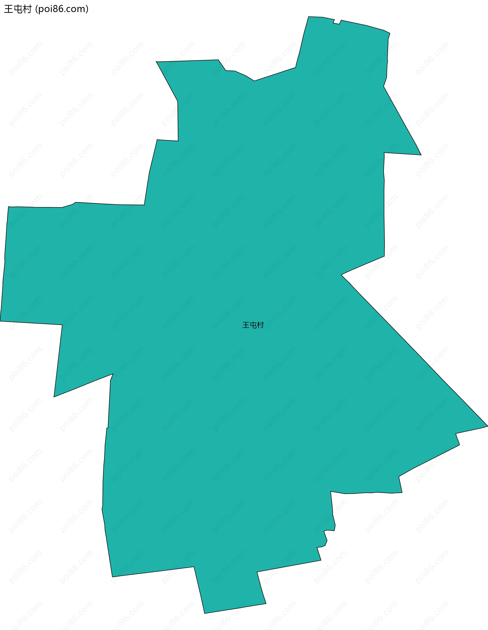 王屯村边界地图