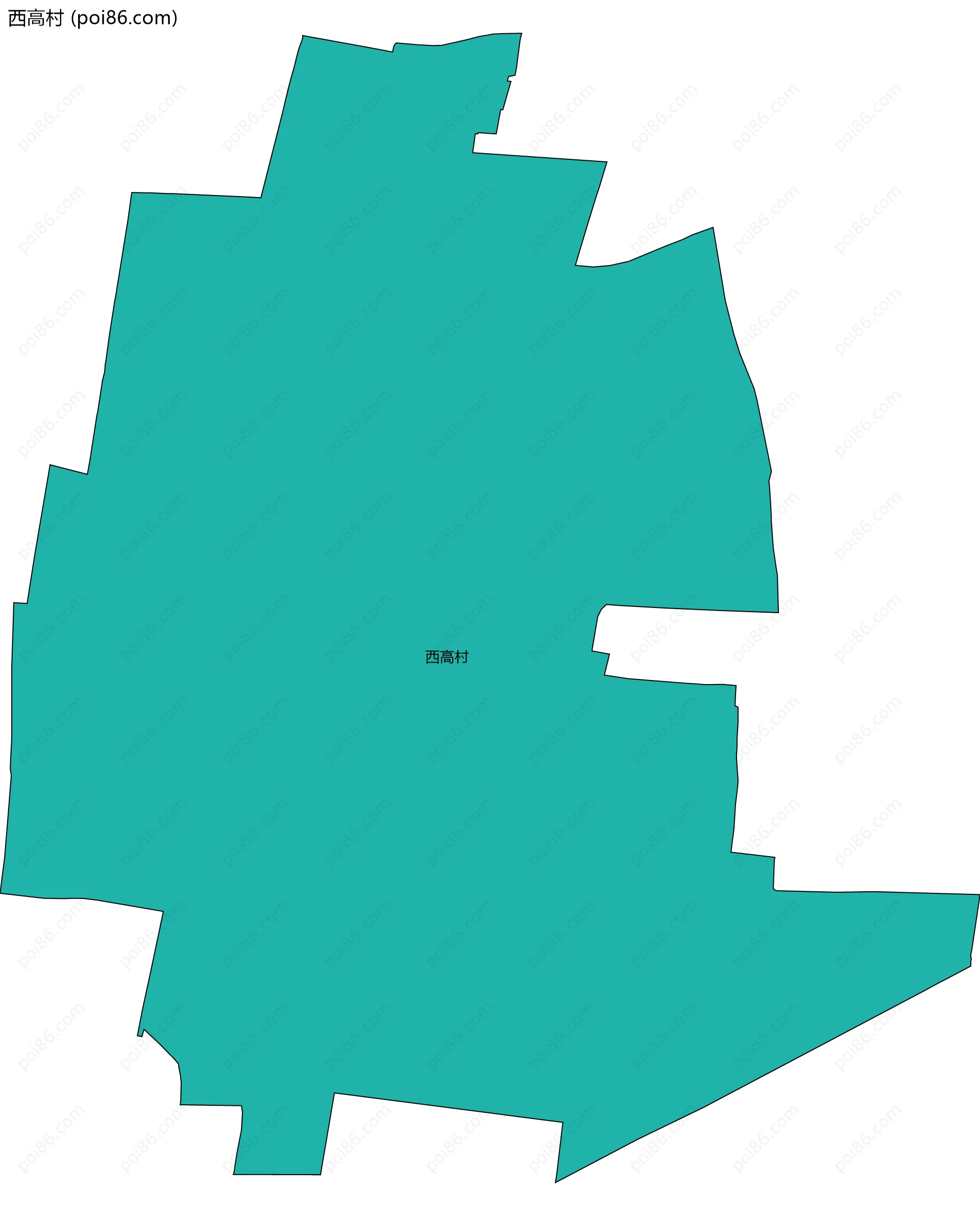 西高村边界地图