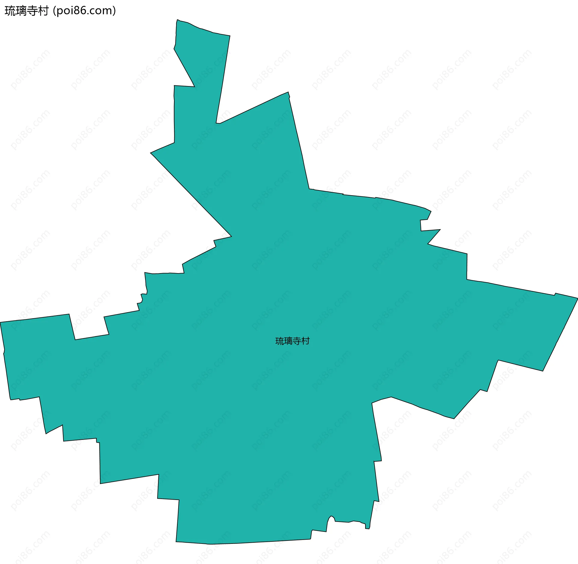 琉璃寺村边界地图