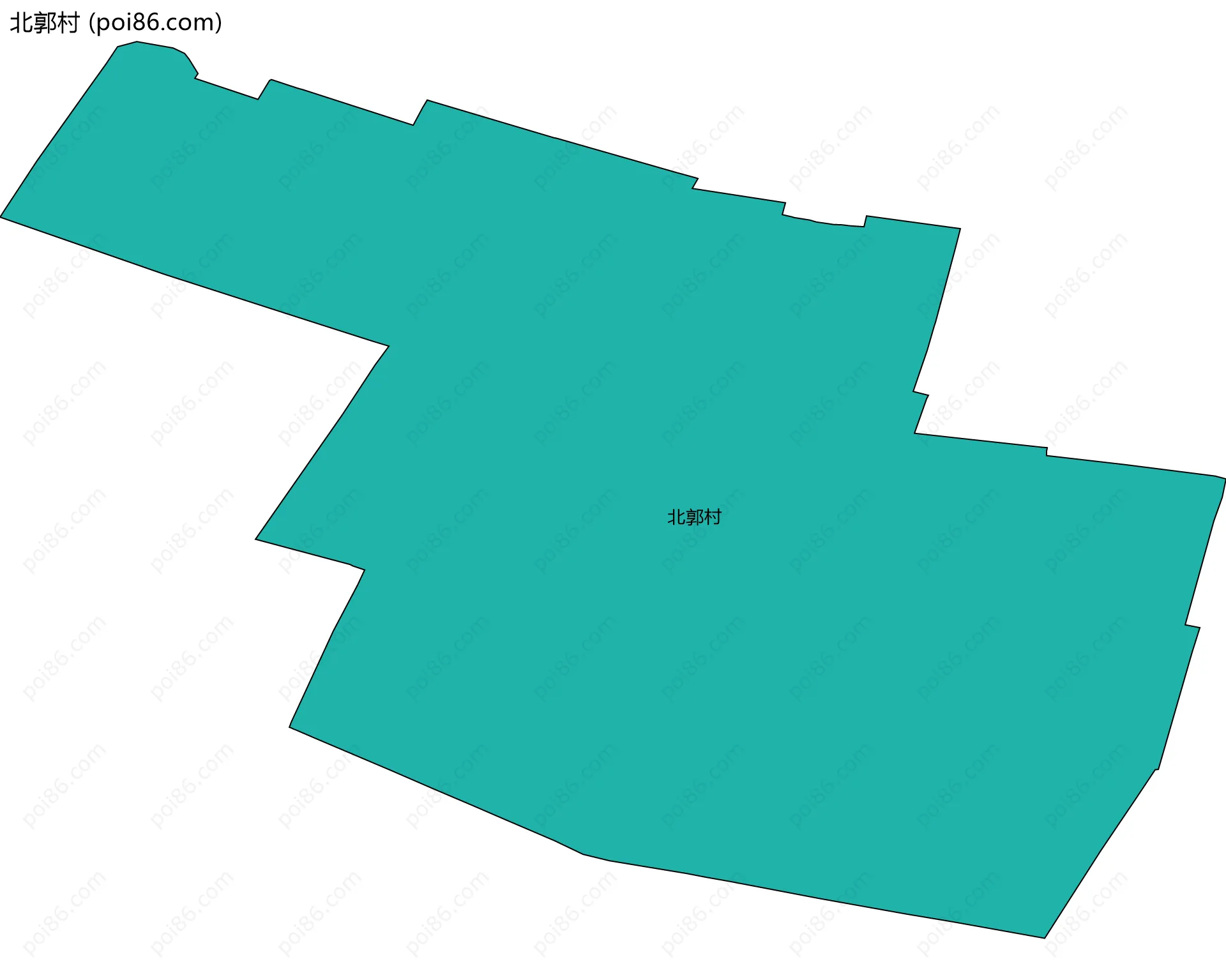 北郭村边界地图