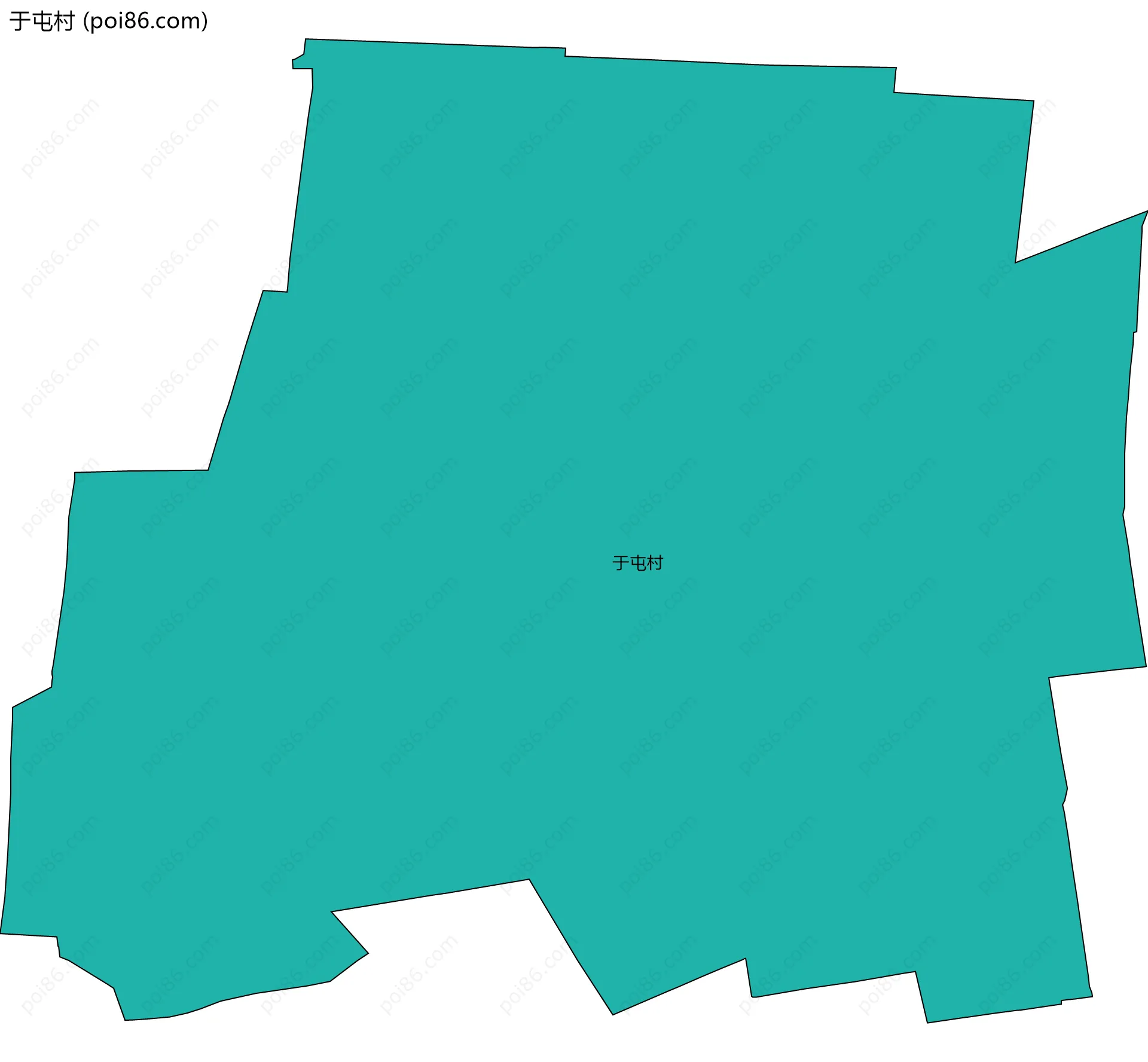 于屯村边界地图