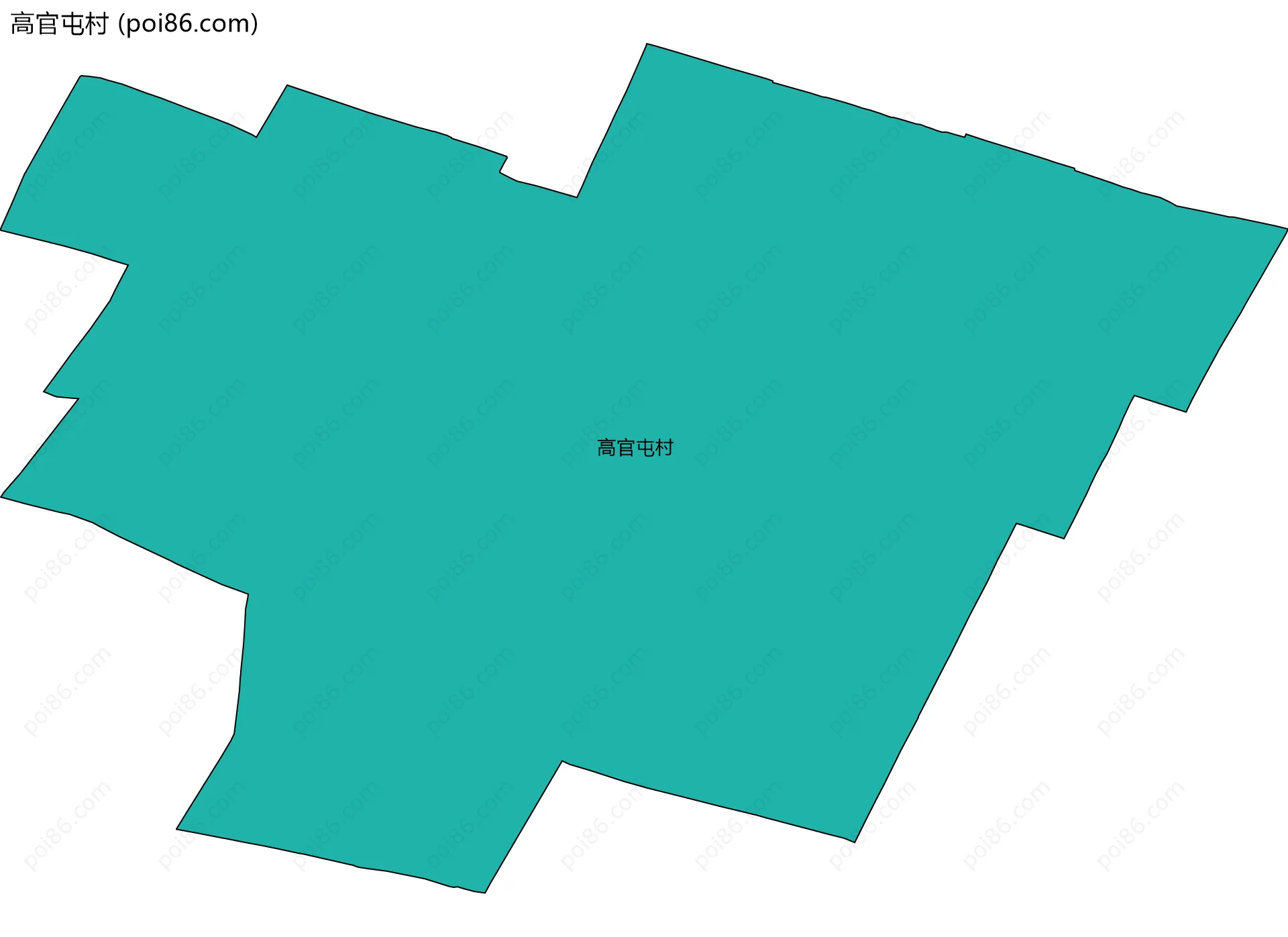 高官屯村边界地图