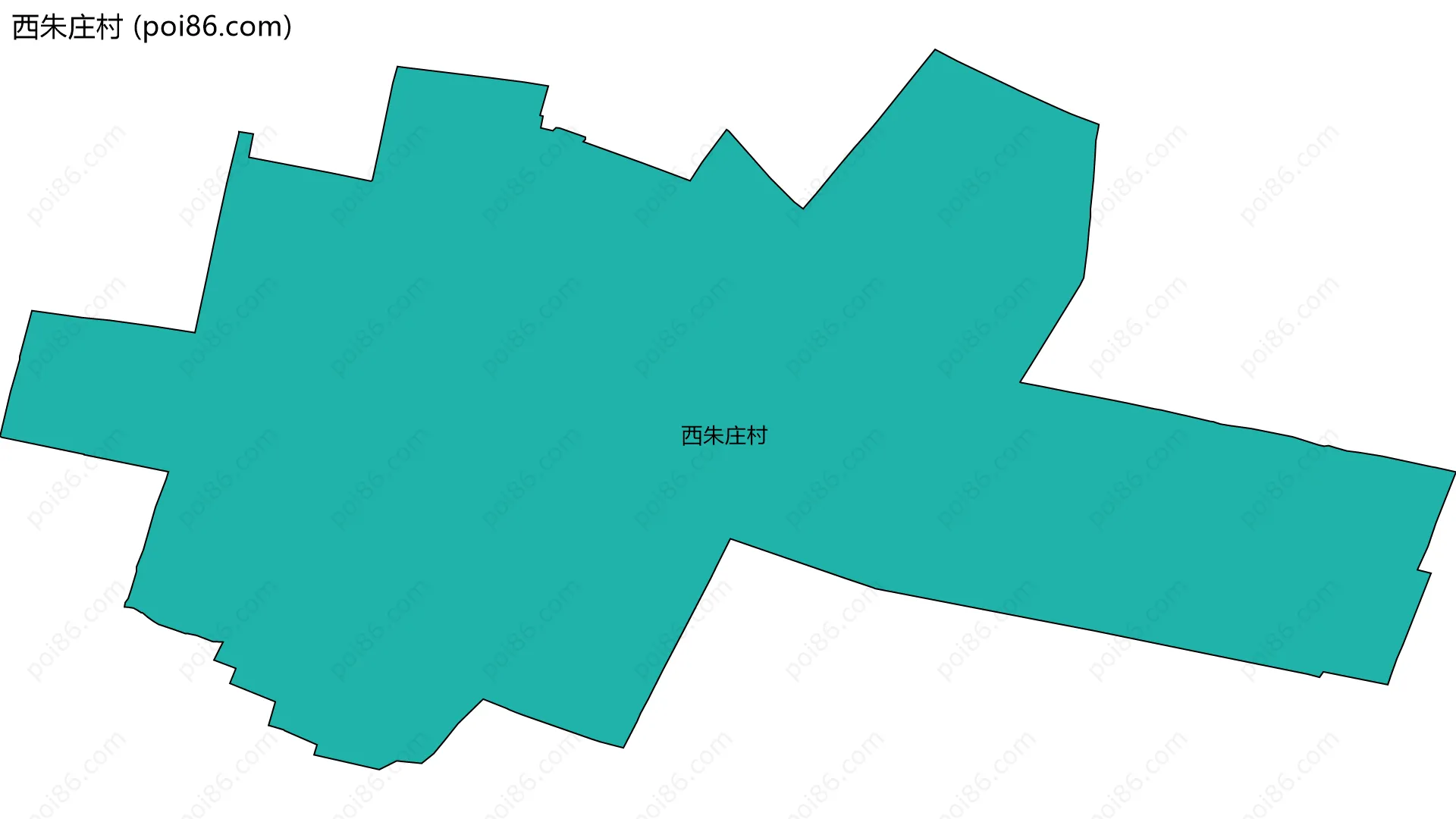 西朱庄村边界地图