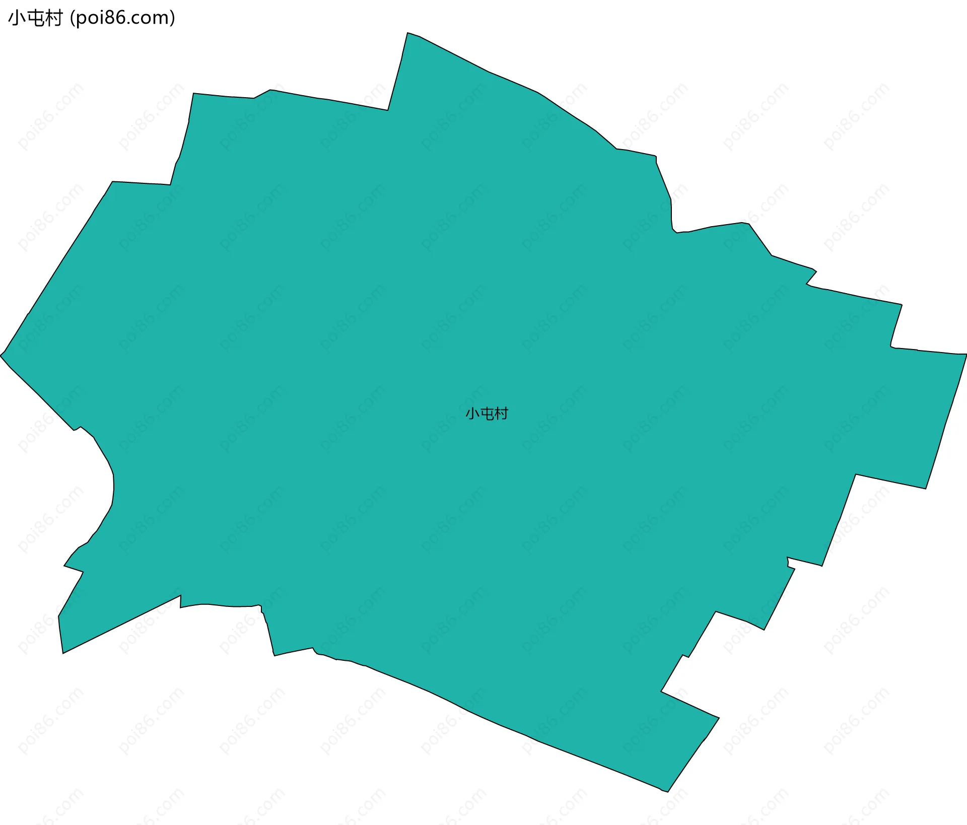 小屯村边界地图