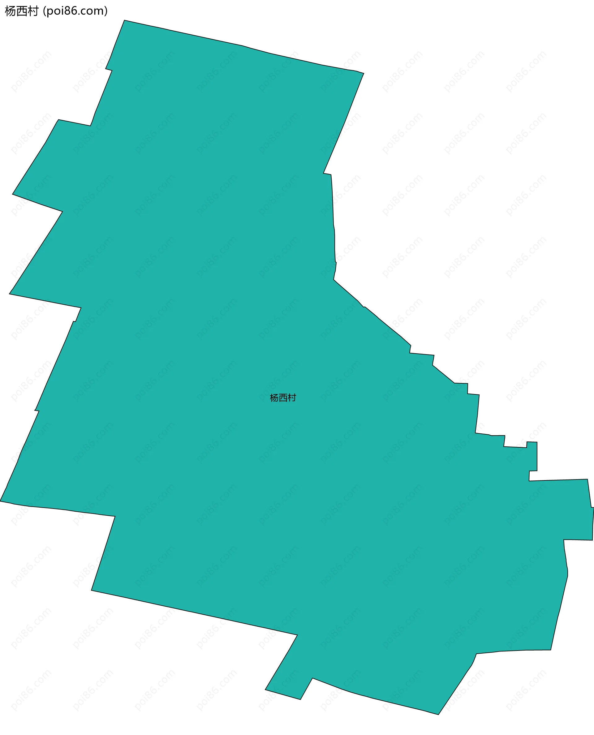 杨西村边界地图