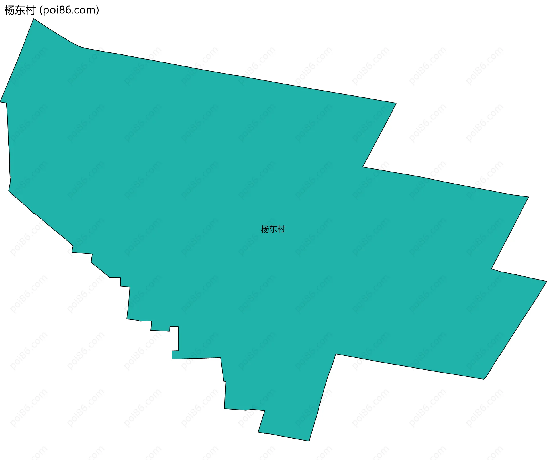 杨东村边界地图