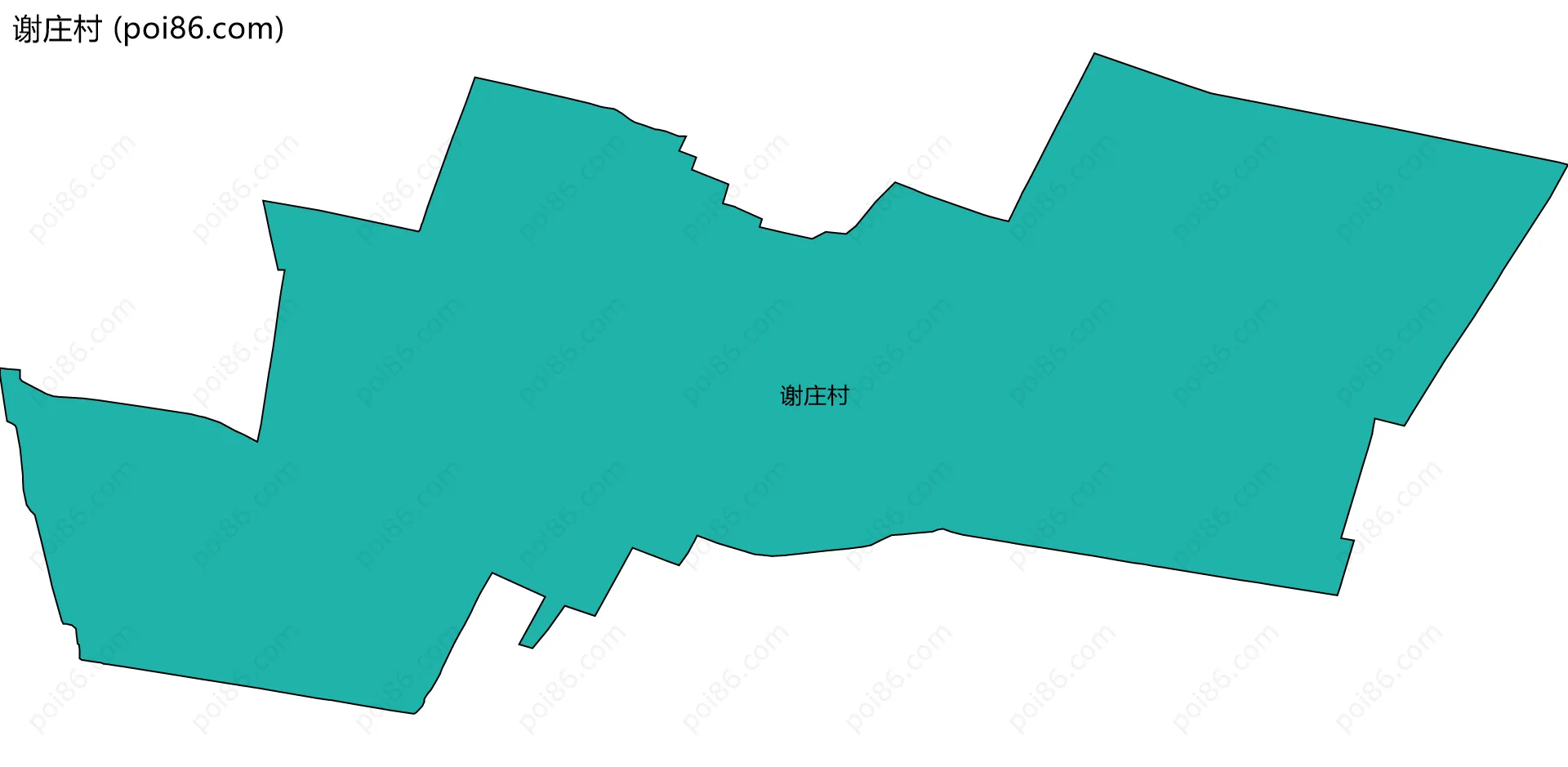 谢庄村边界地图