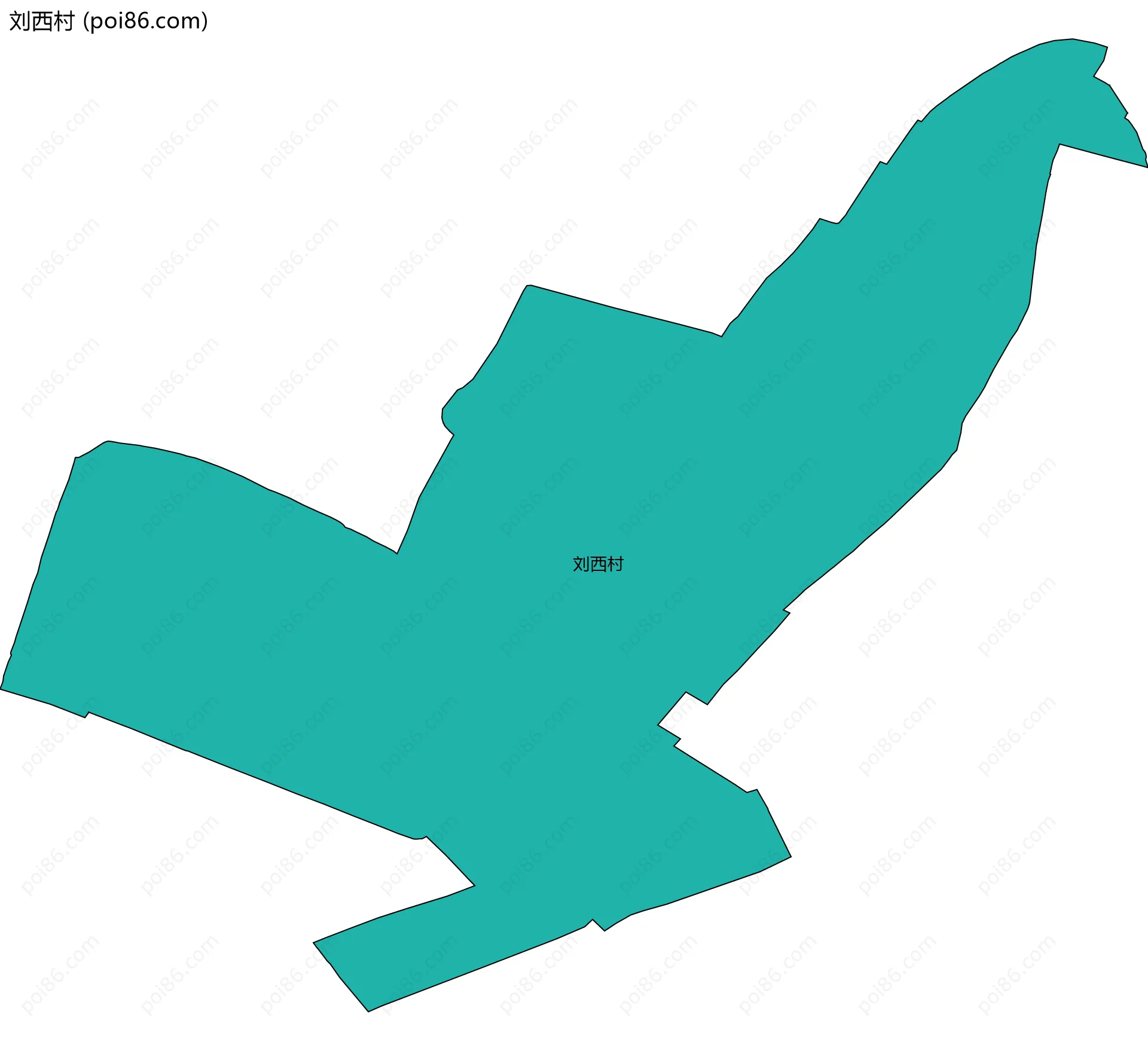 刘西村边界地图