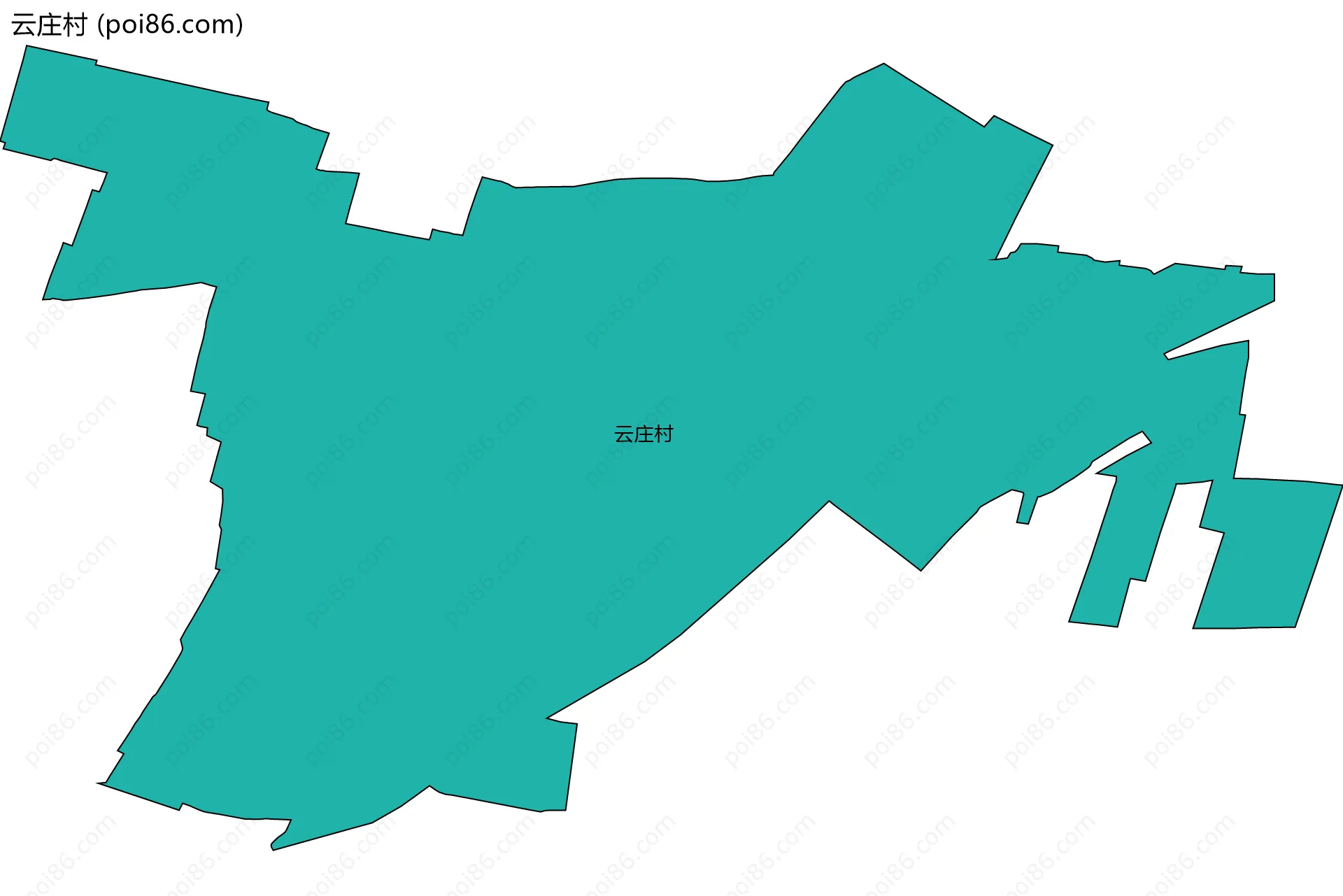 云庄村边界地图