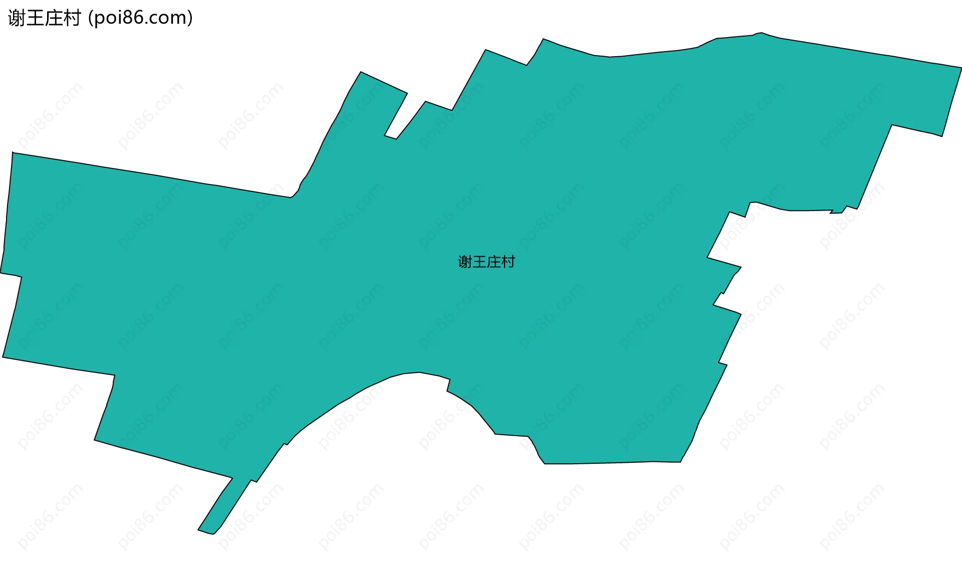 谢王庄村边界地图