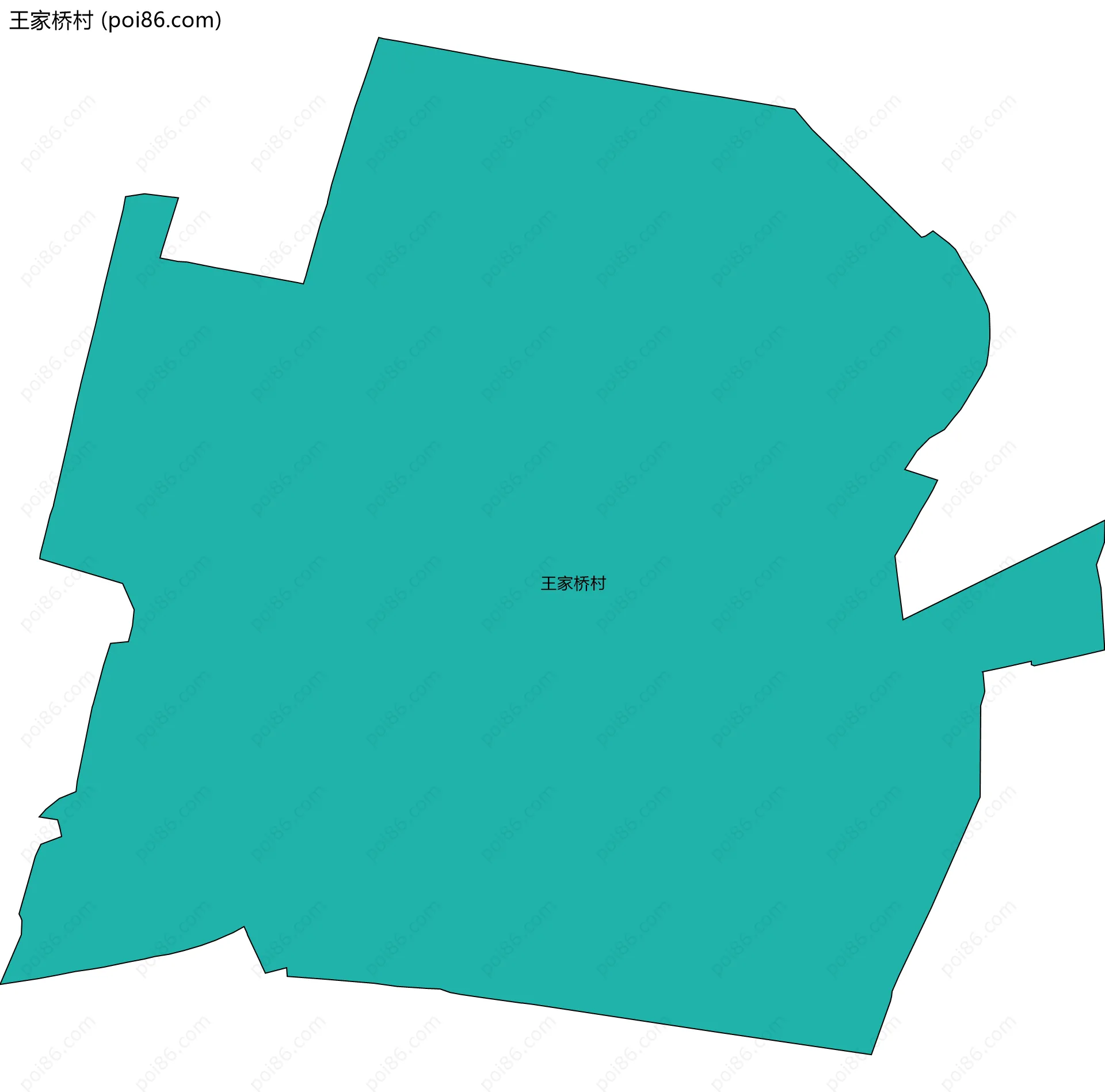 王家桥村边界地图