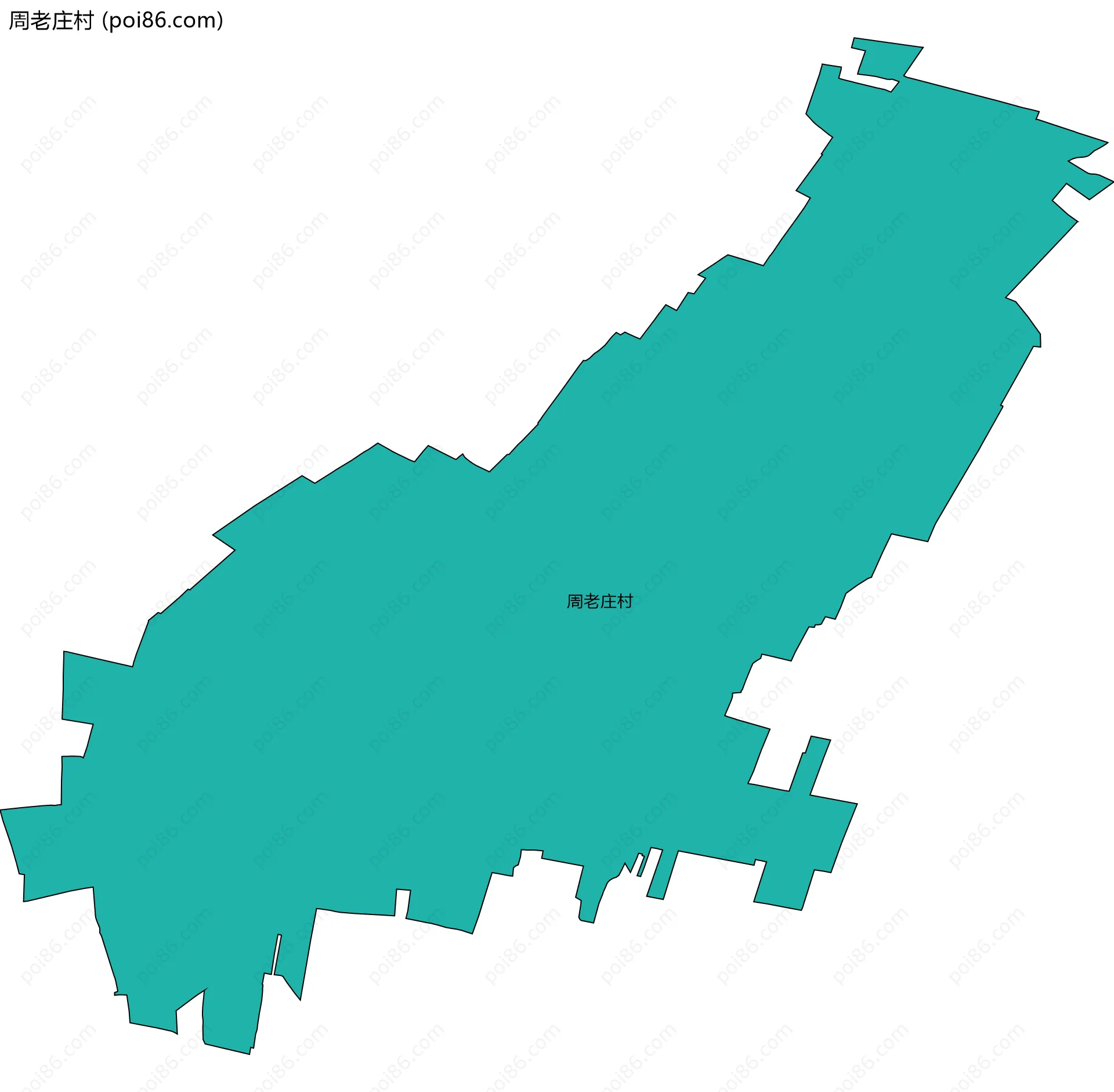 周老庄村边界地图