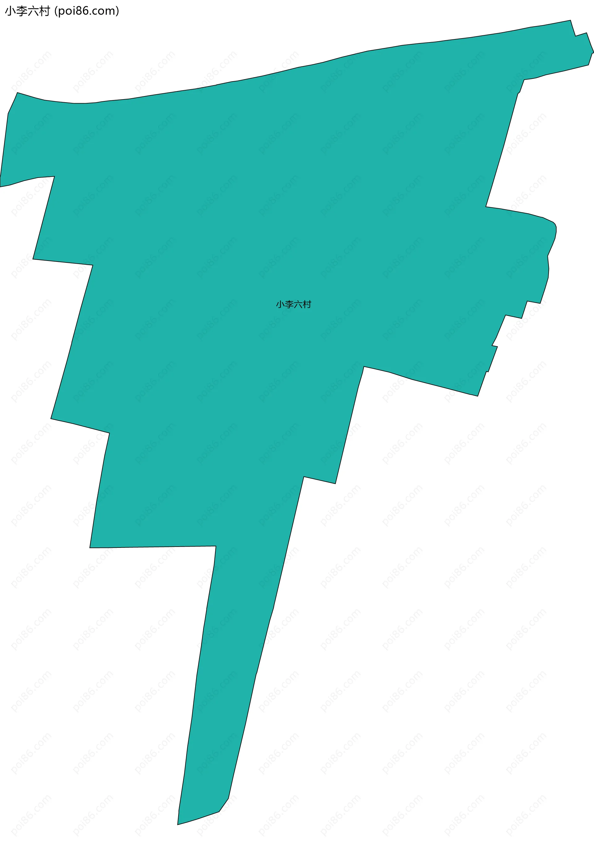 小李六村边界地图