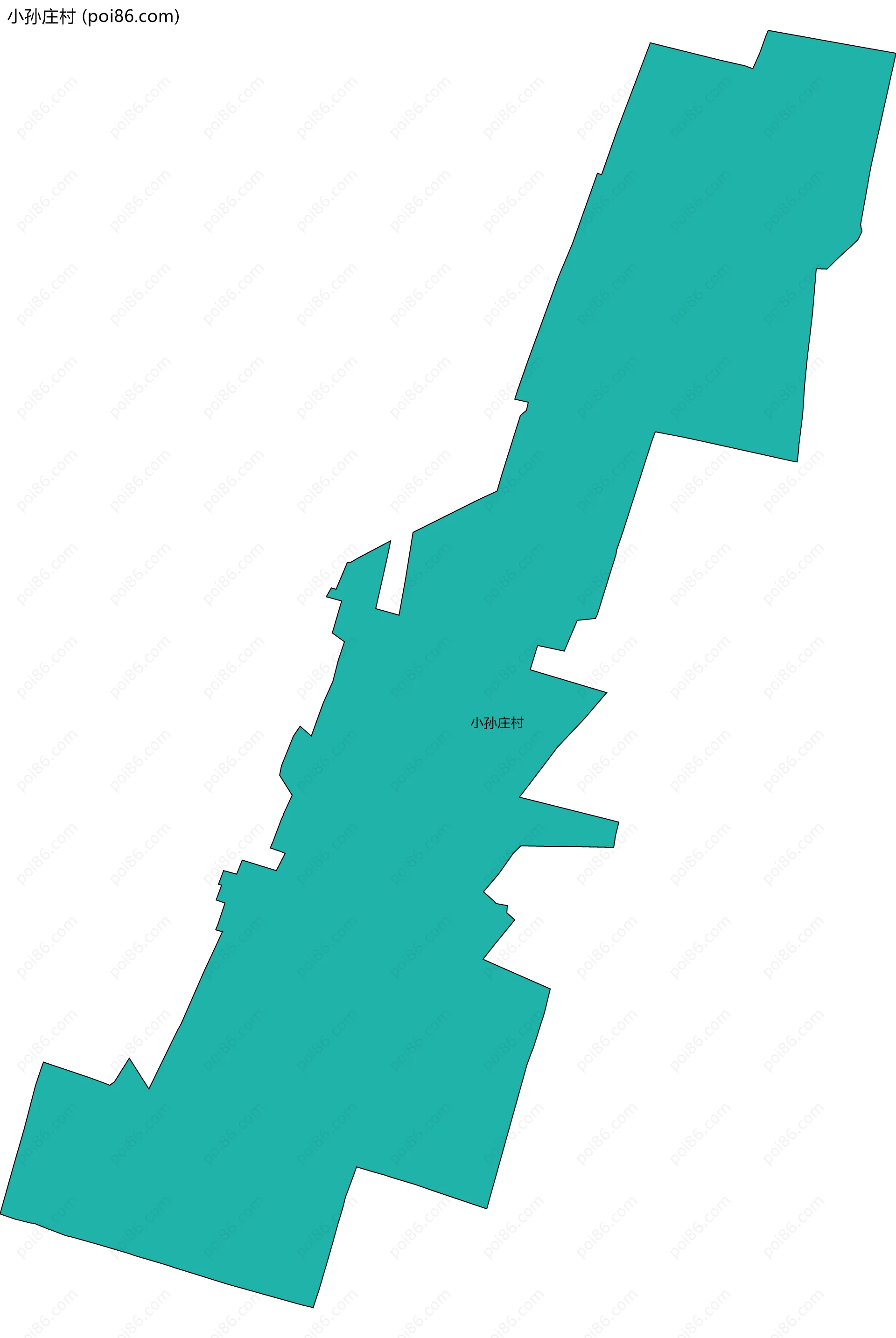 小孙庄村边界地图